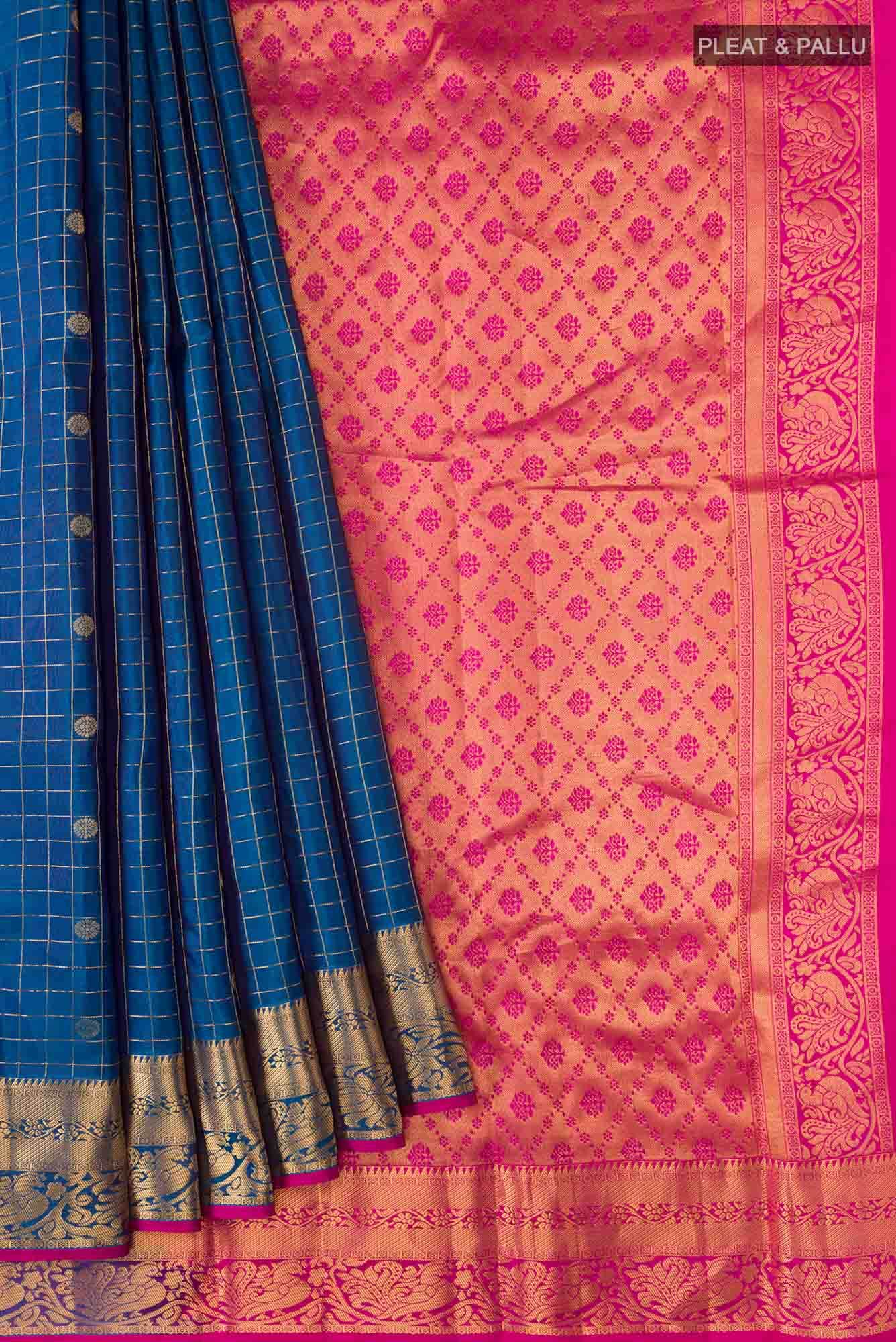 Blue Kanchipuram Silk Saree