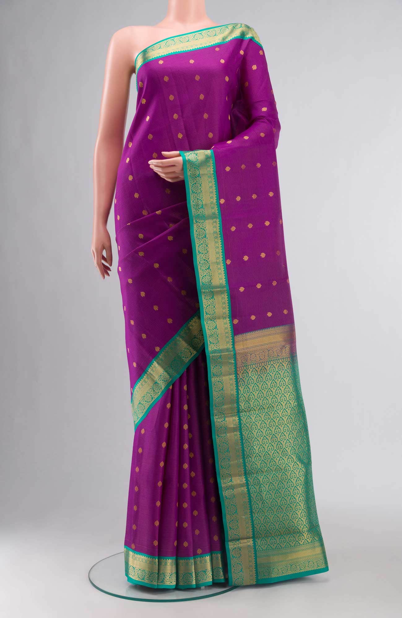 Magenta Kanchipuram Silk Saree