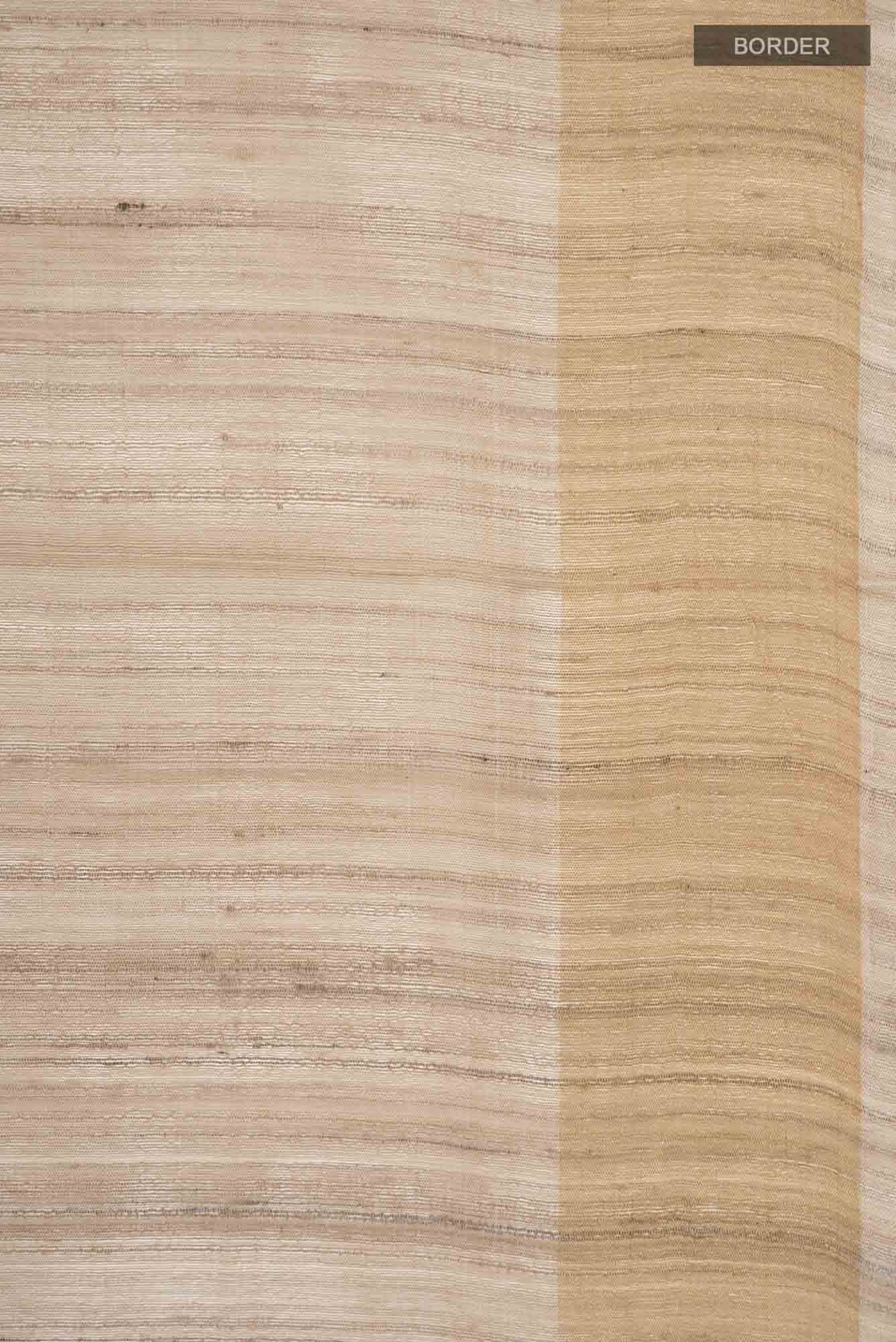 Beige Bhagalpuri Tussar Silk Saree