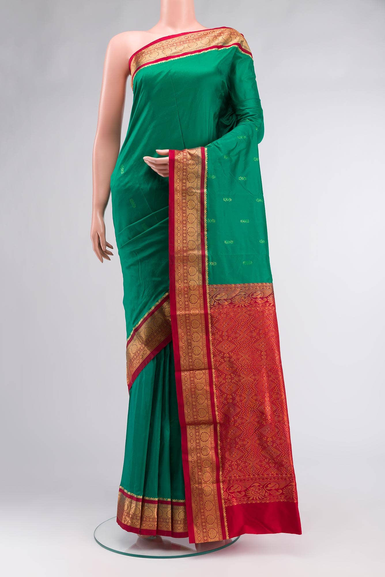 Green Bangalore Silk Saree