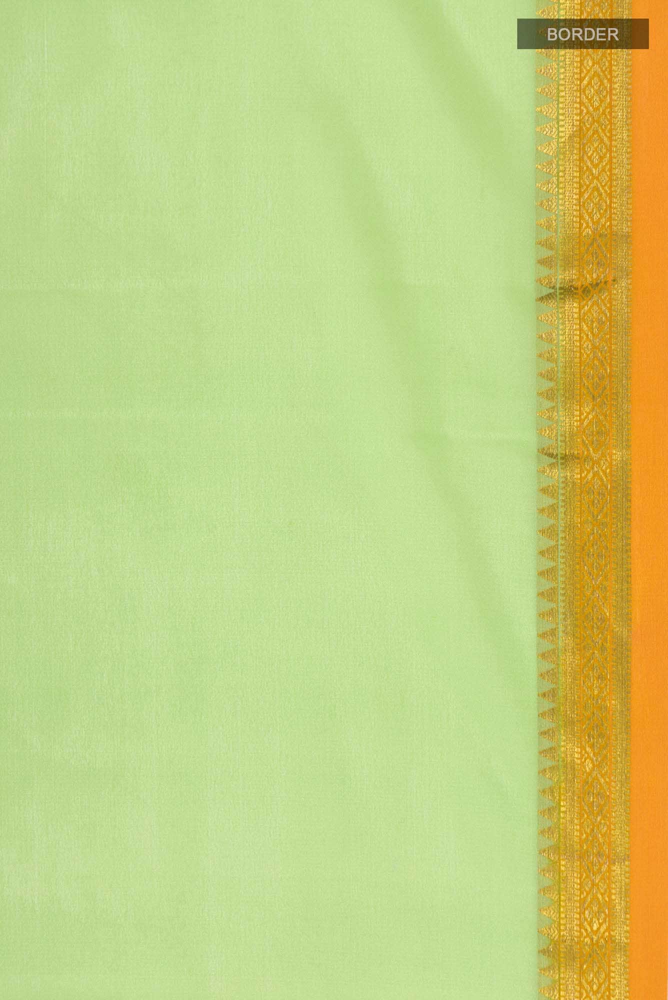 Light Green Mysore Crepe Saree