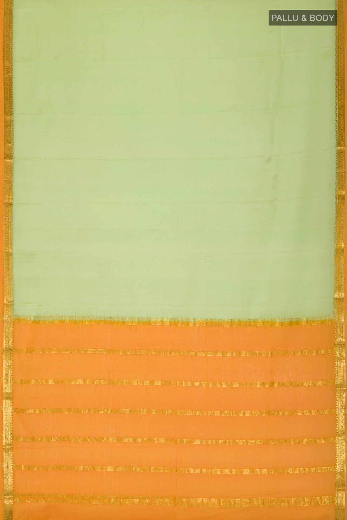 Light Green Mysore Crepe Saree