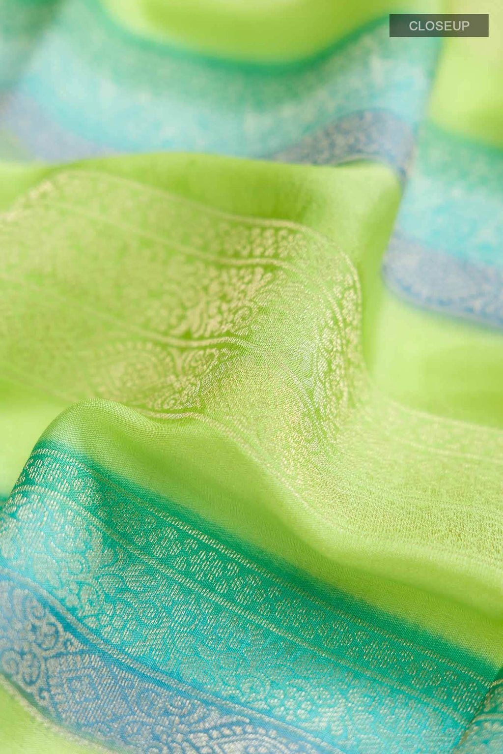 Green Mysore Crepe Saree