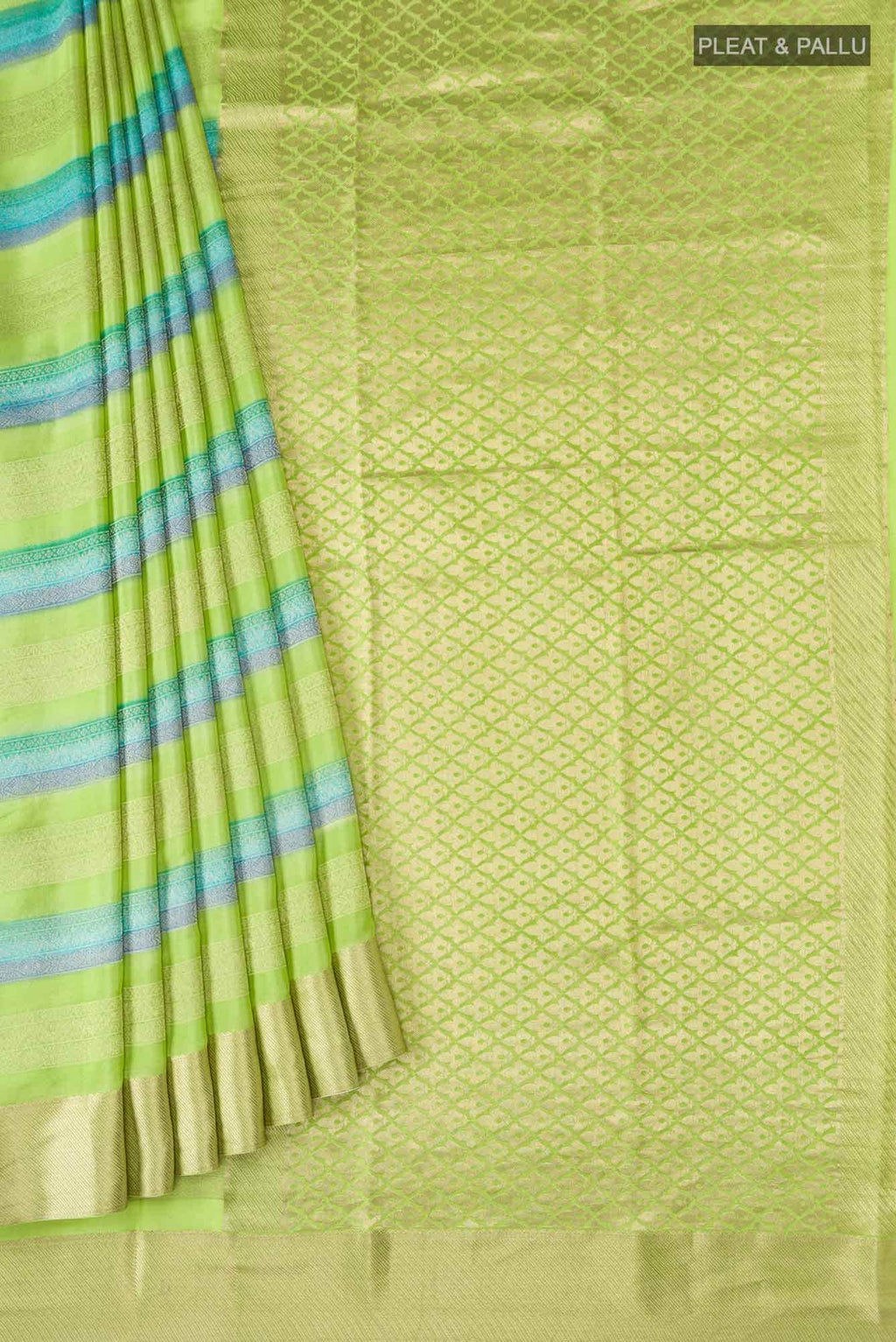 Green Mysore Crepe Saree