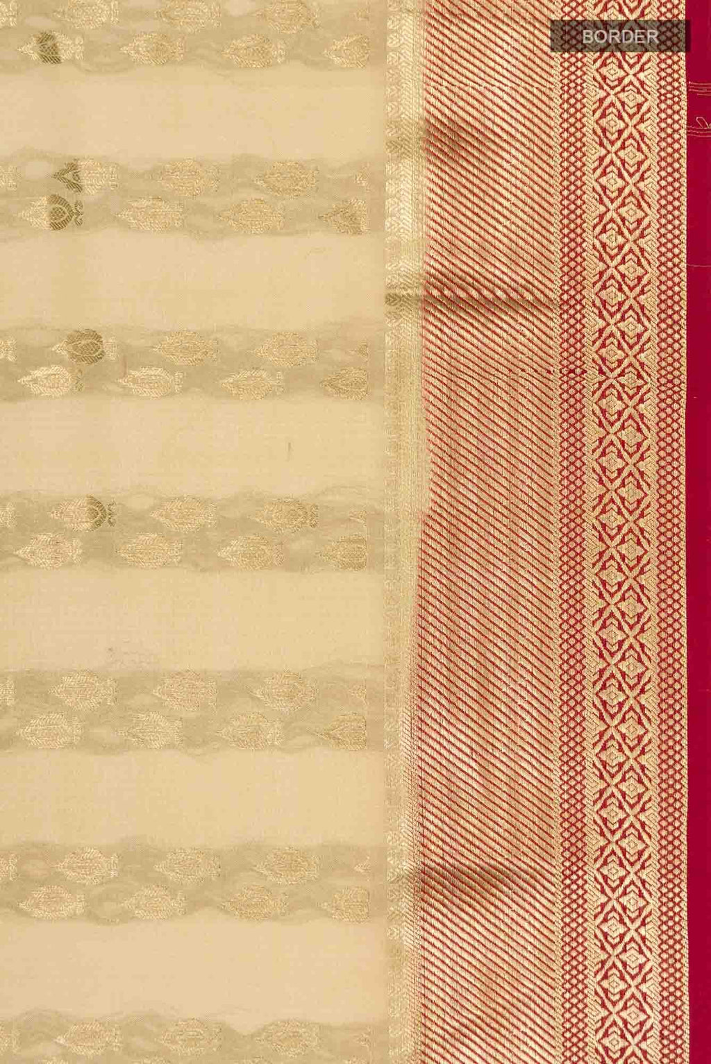 Beige Mysore Crepe Saree