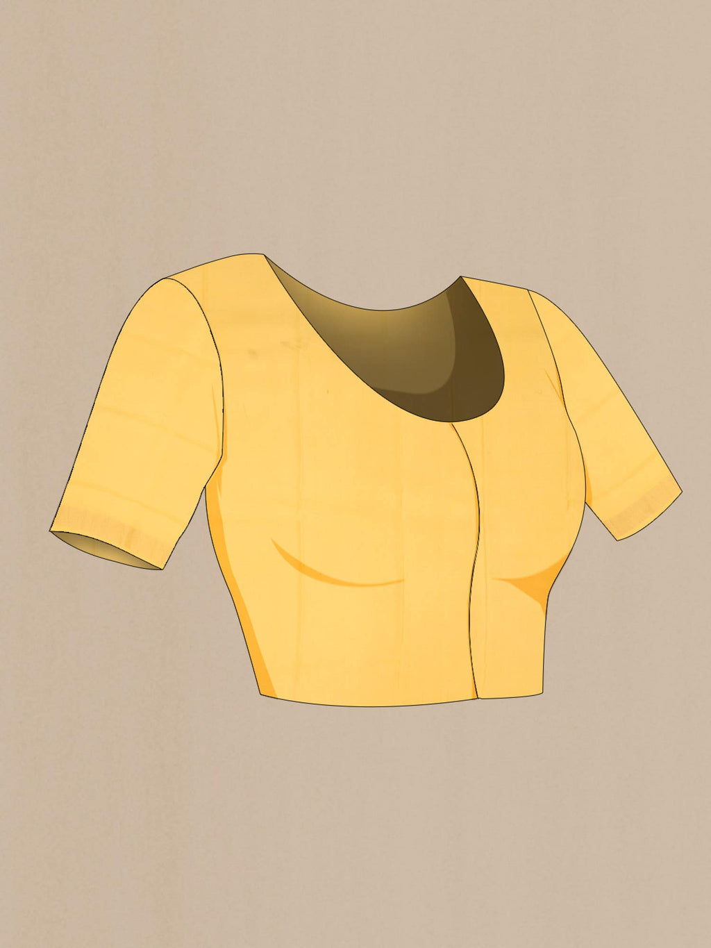 Yellow Mysore Crepe Saree