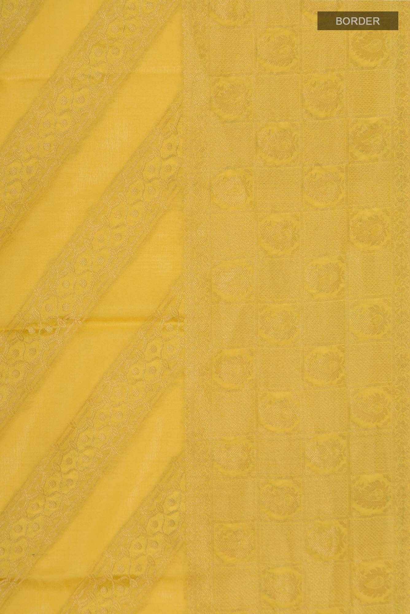 Yellow Mysore Crepe Saree