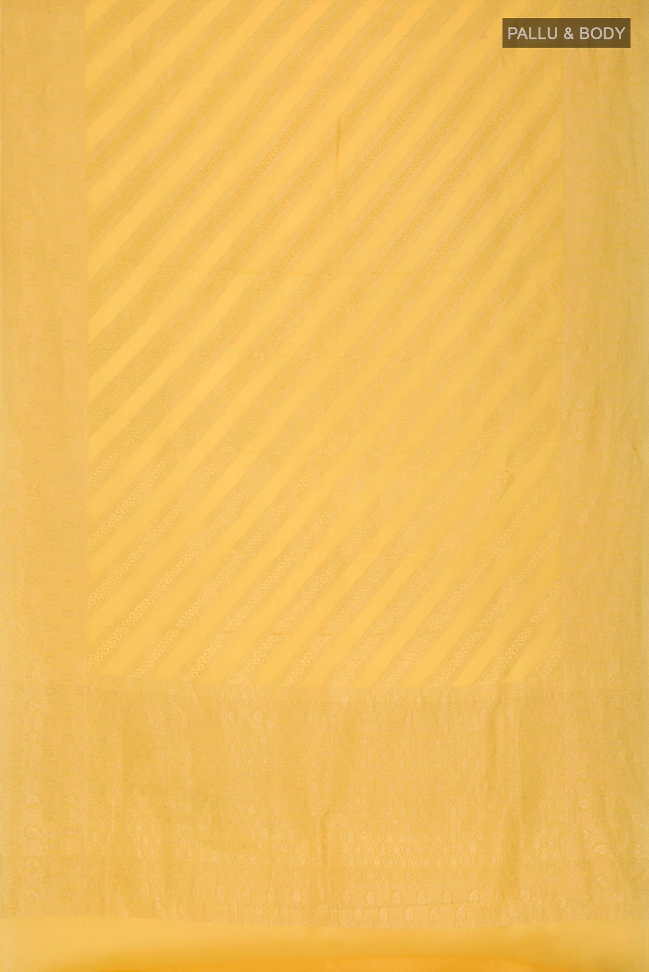 Yellow Mysore Crepe Saree