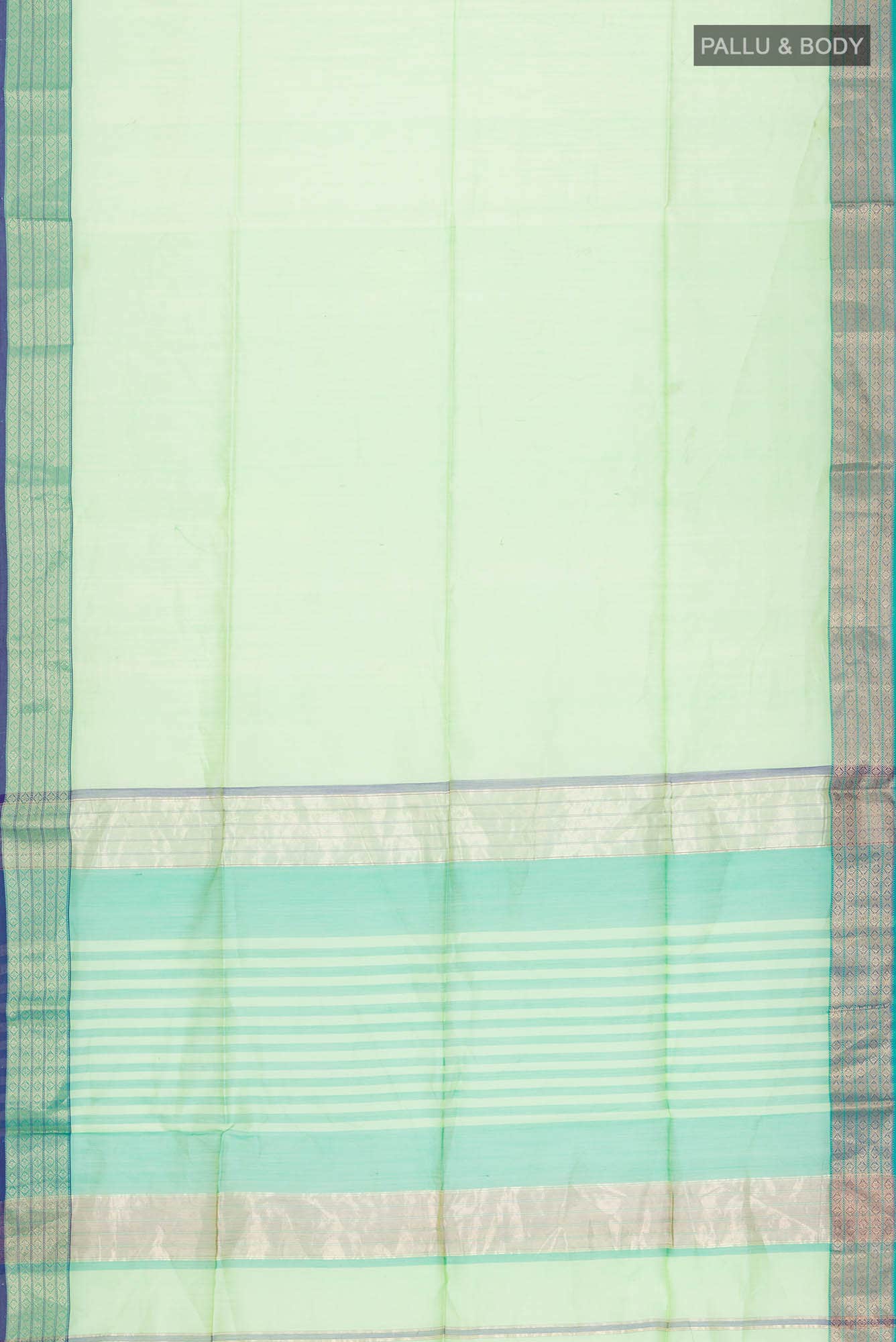 Green Maheshwari Silk Cotton Saree