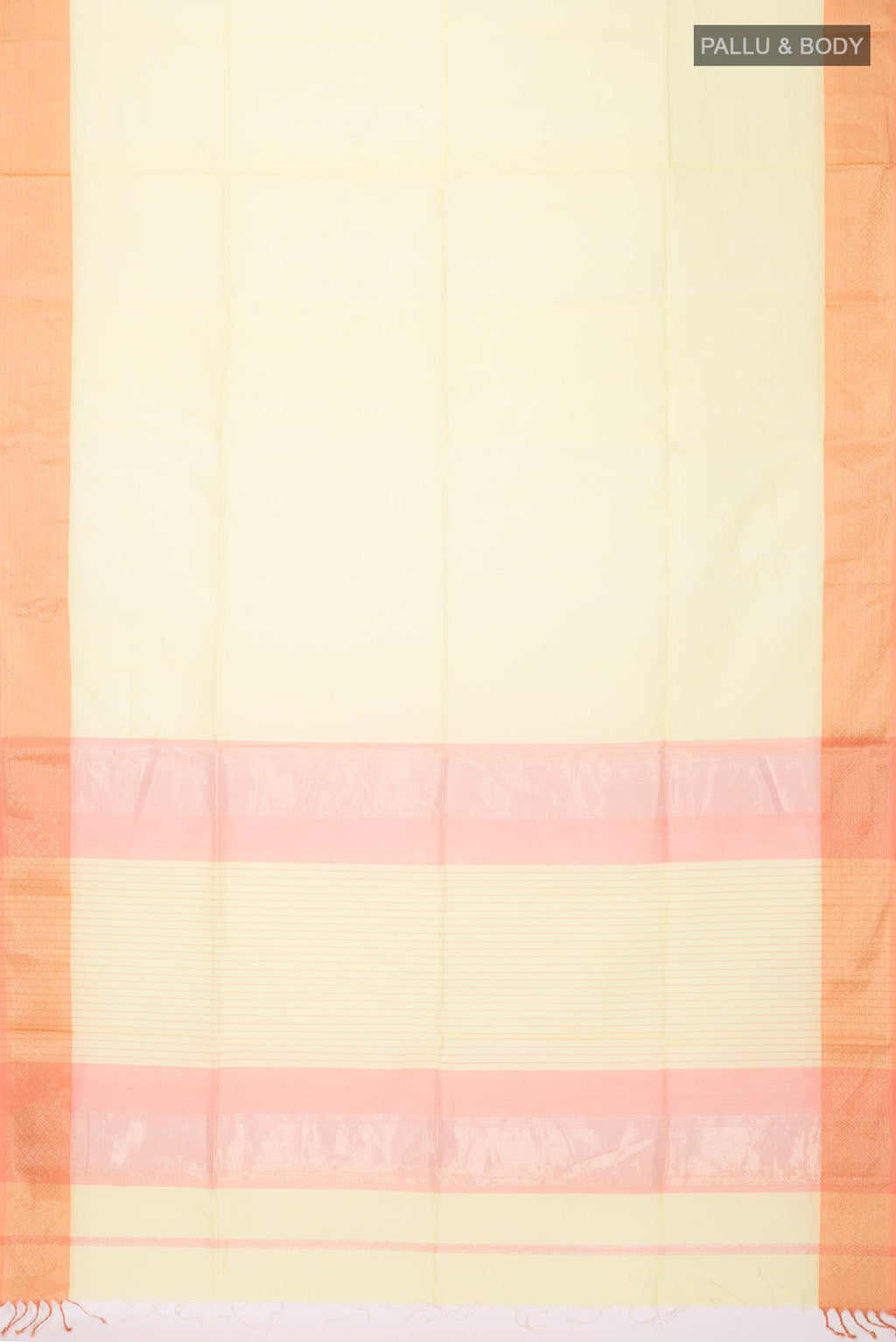 Lemon Yellow Maheshwari Silk Cotton Saree