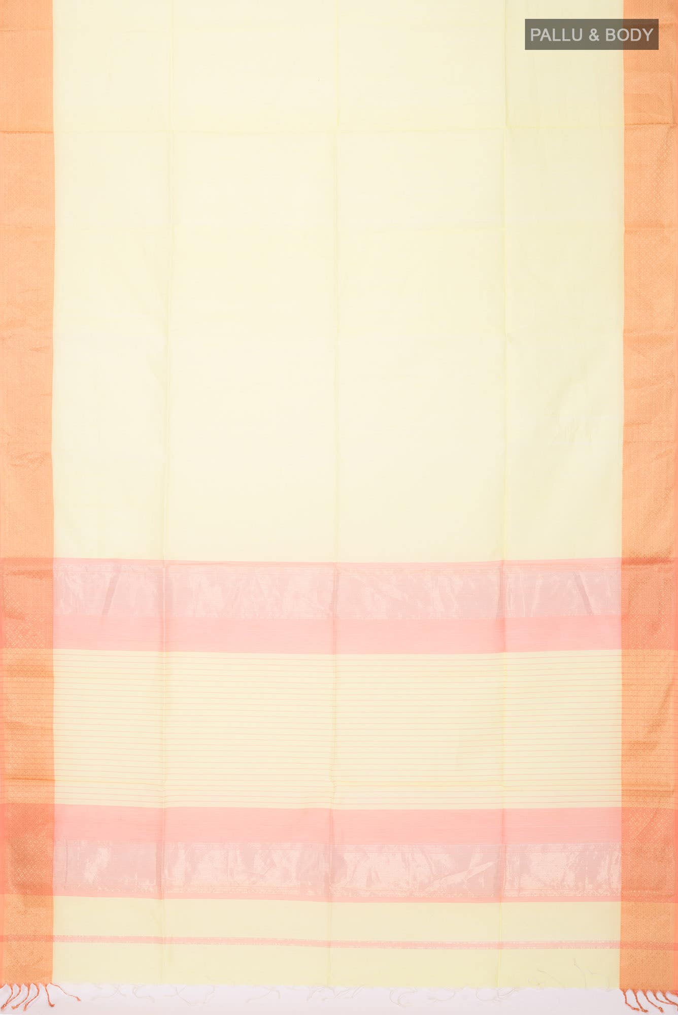 Lemon Yellow Maheshwari Silk Cotton Saree