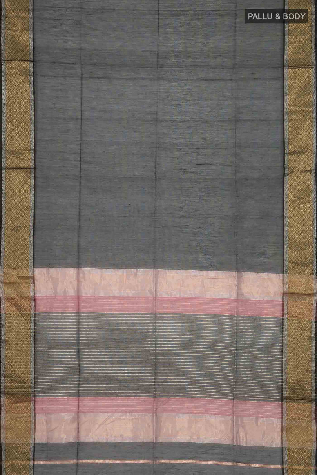 Black Maheshwari Silk Cotton Saree