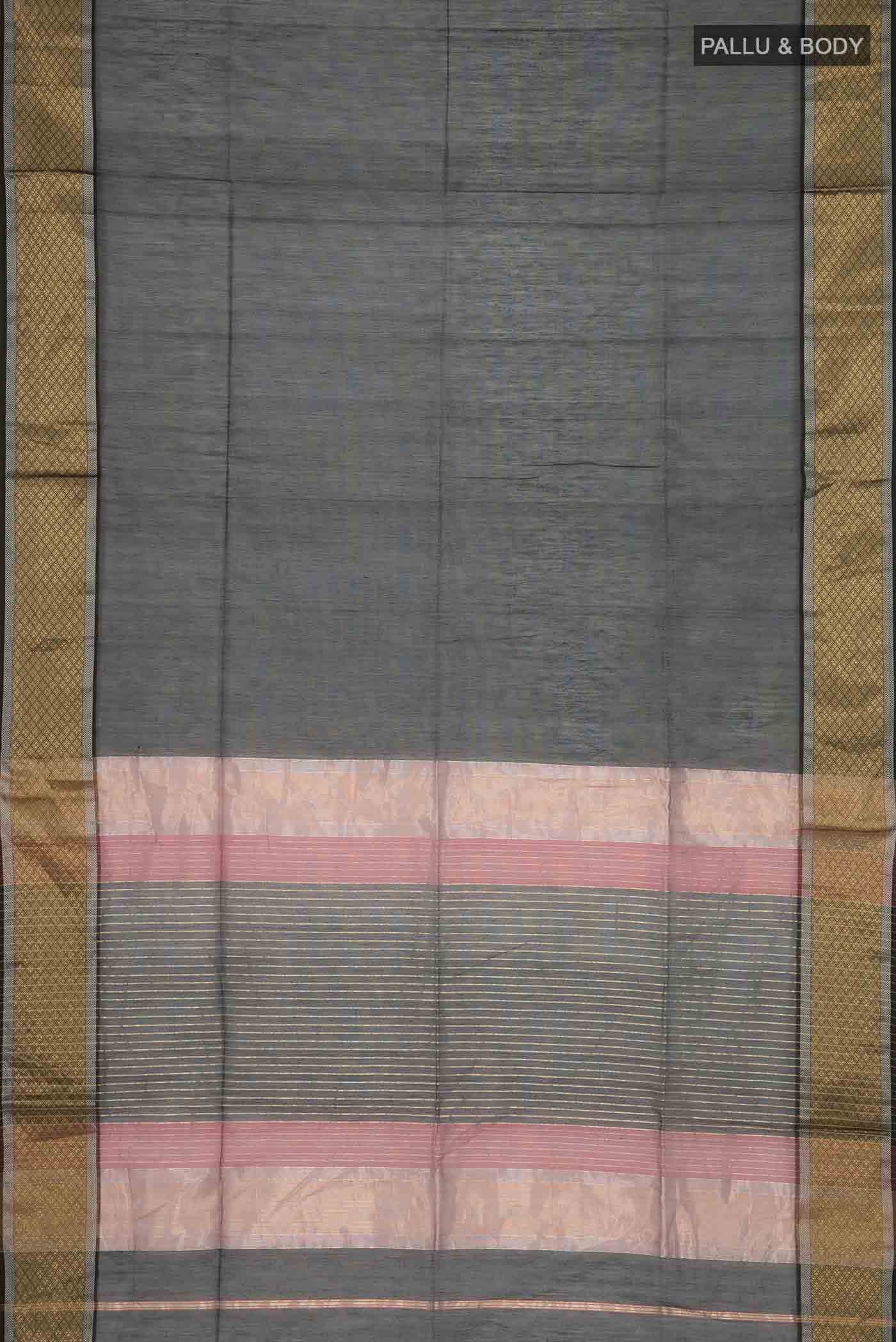 Black Maheshwari Silk Cotton Saree