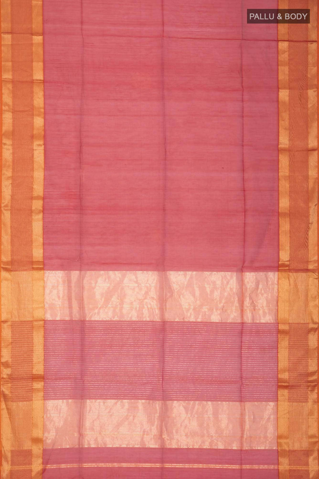 Pink Maheshwari Silk Cotton Saree