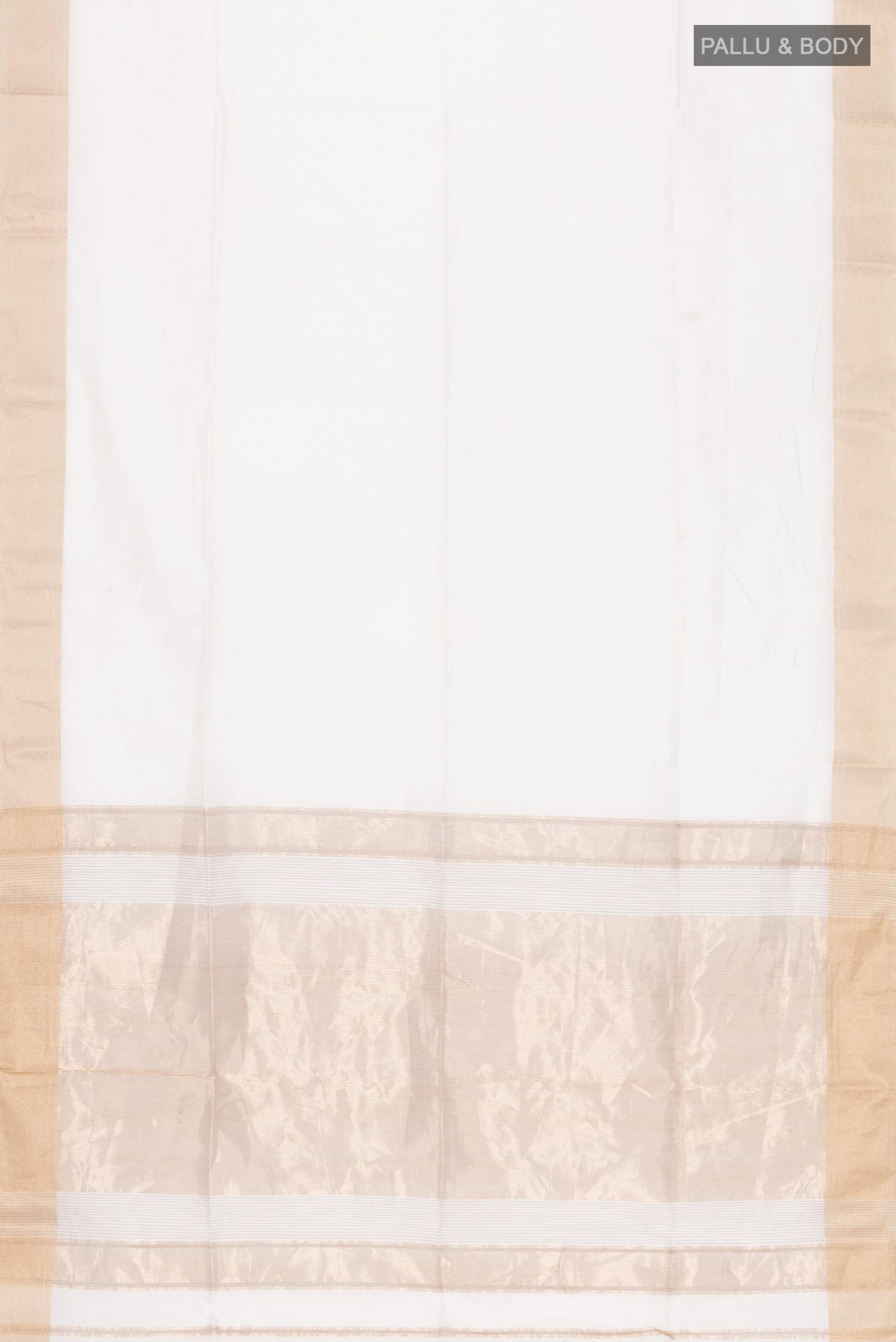 Beige Maheshwari Silk Cotton Saree