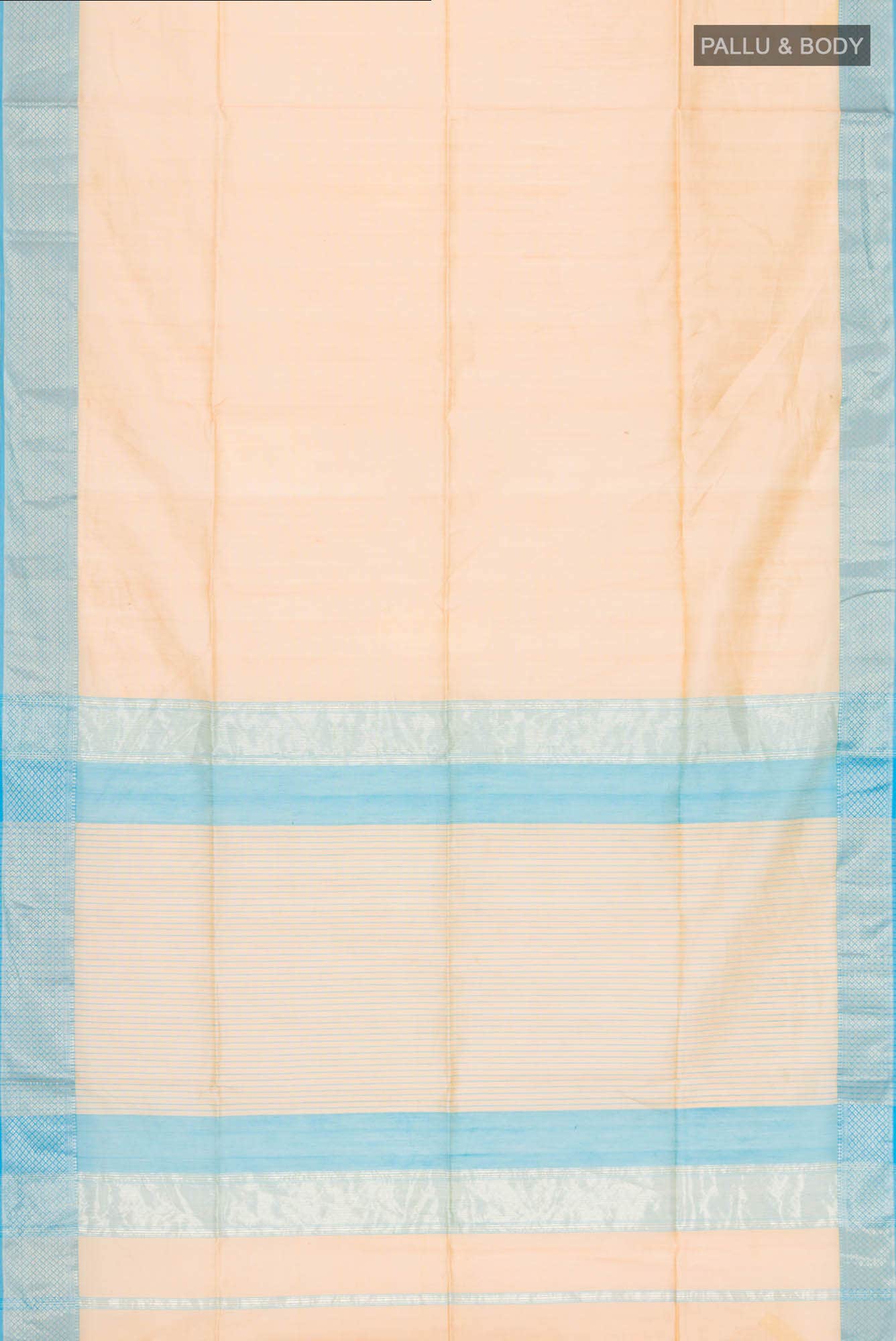 Beige Maheshwari Silk Cotton Saree