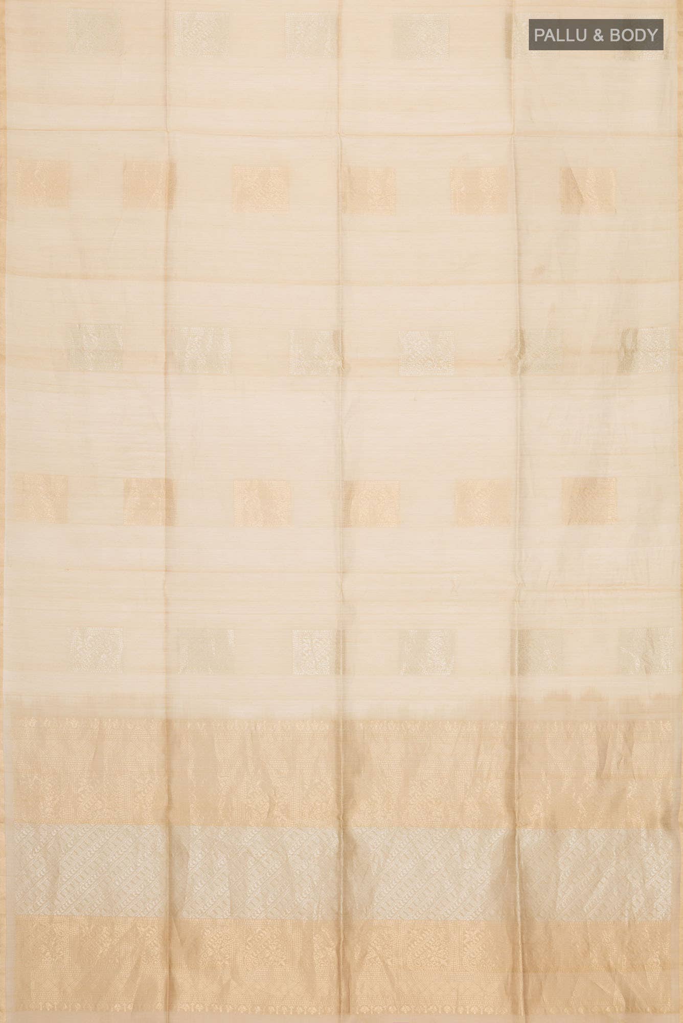 Beige Silk Cotton Saree