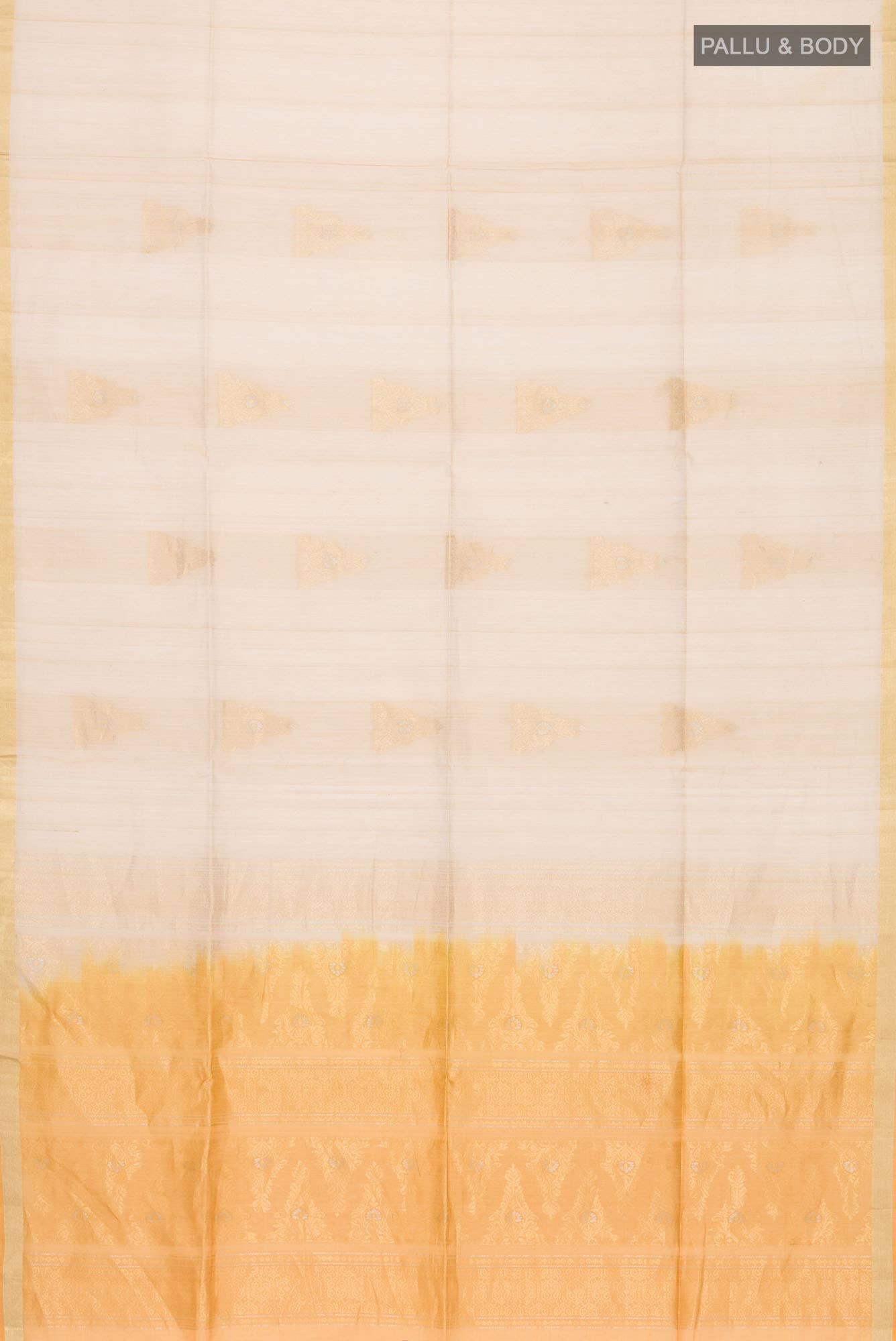 Beige Silk Cotton Saree