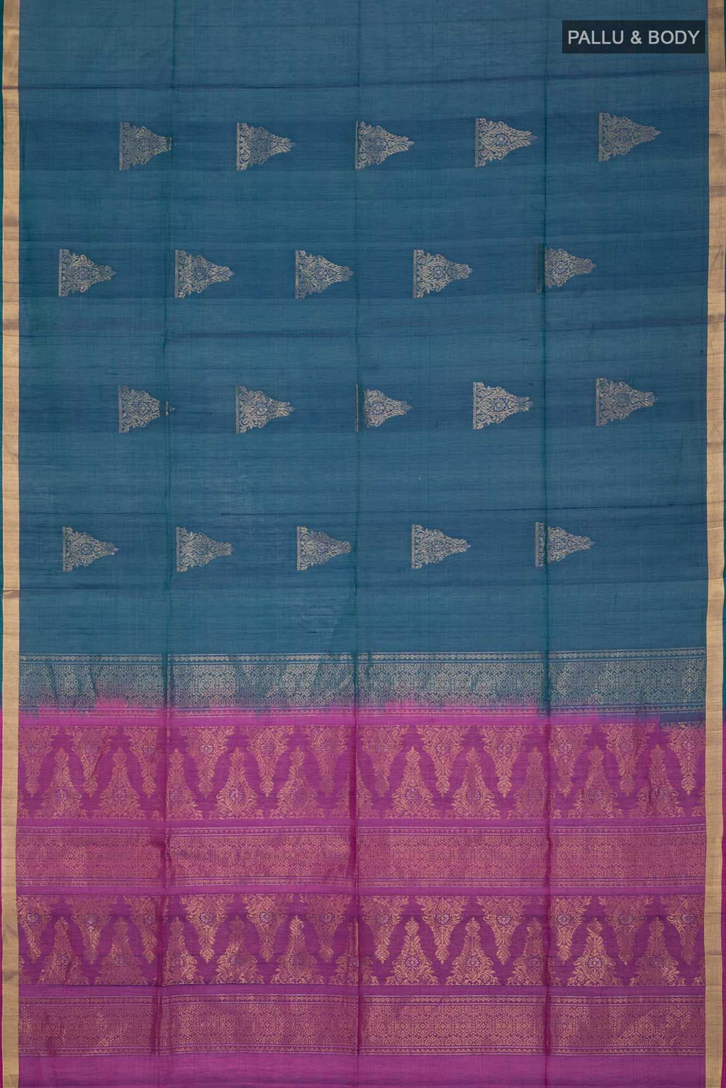 Blue Silk Cotton Saree