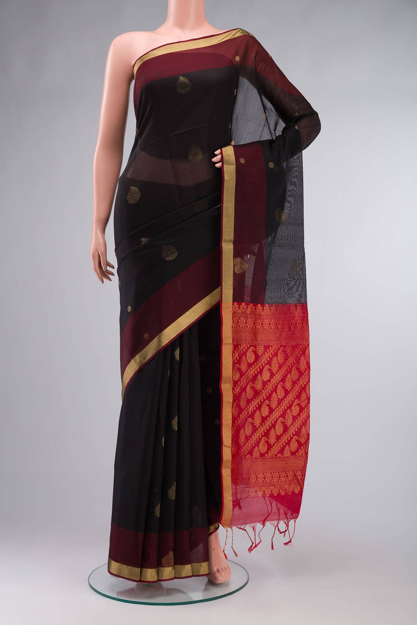 Black Silk Cotton Saree