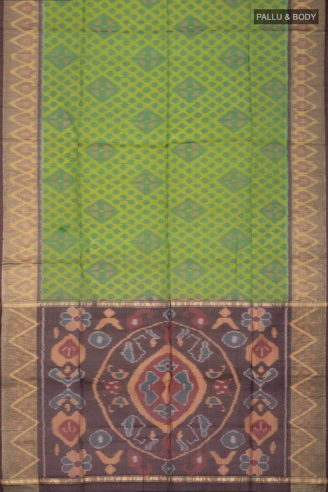 Green Silk Cotton Saree
