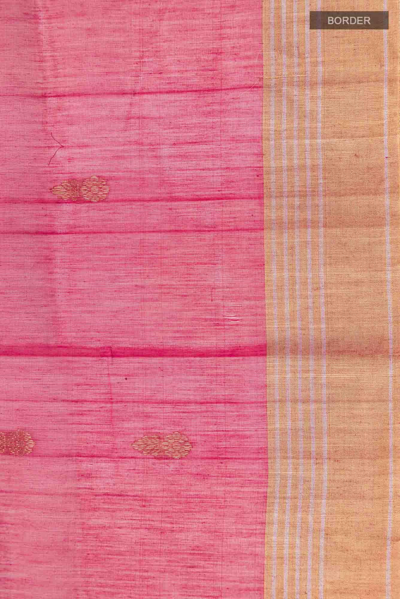 Pink Chanderi Silk Cotton Saree
