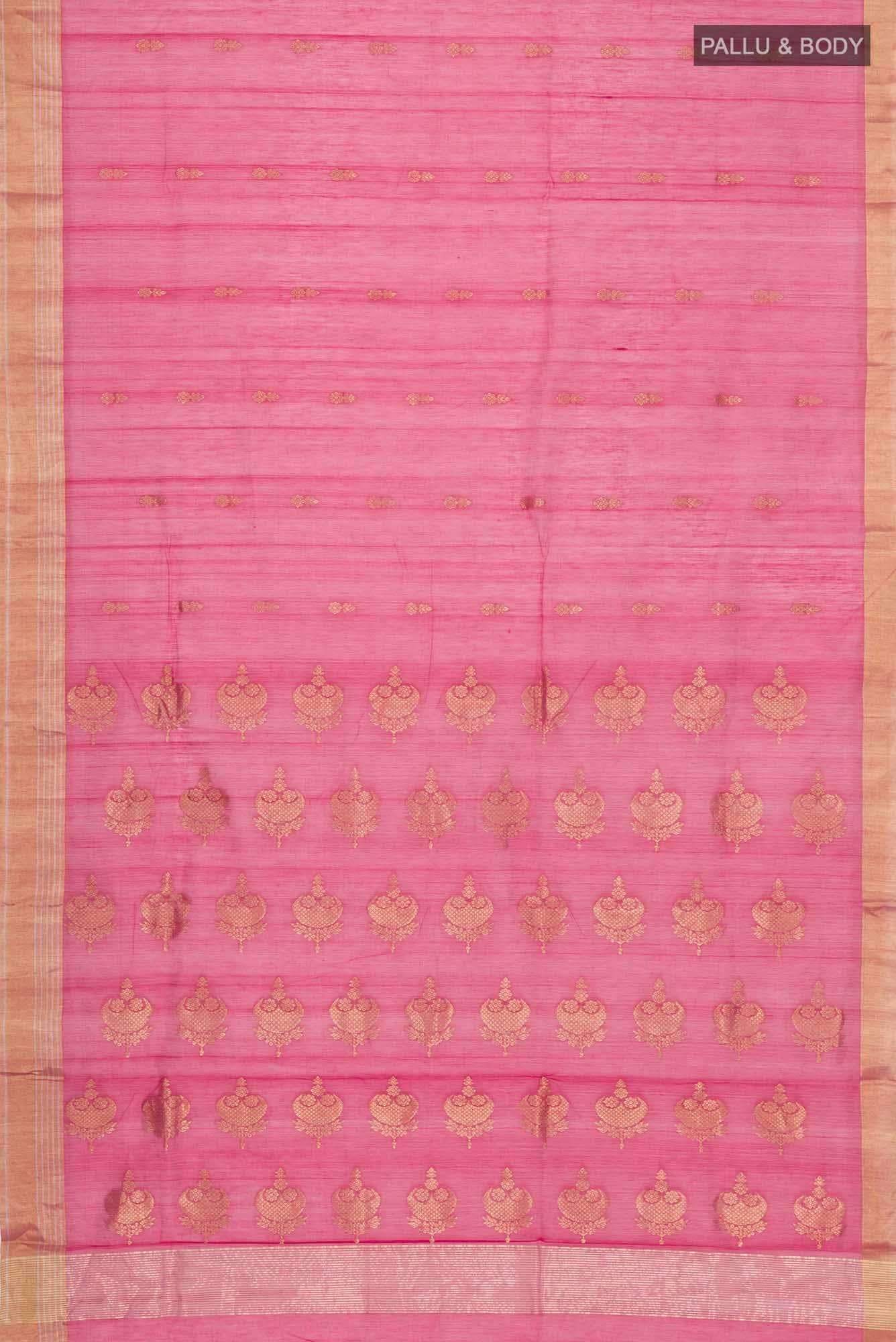 Pink Chanderi Silk Cotton Saree