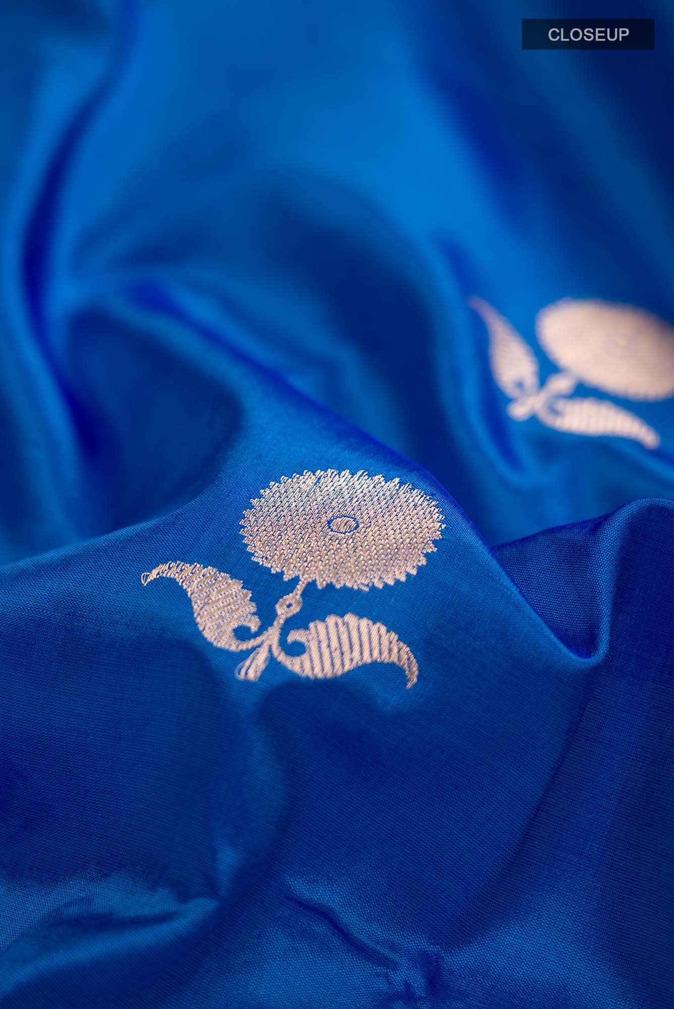 Blue Banarasi Katan Silk Saree