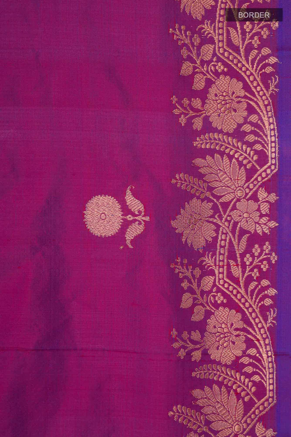 Purple Banarasi Katan Silk Saree