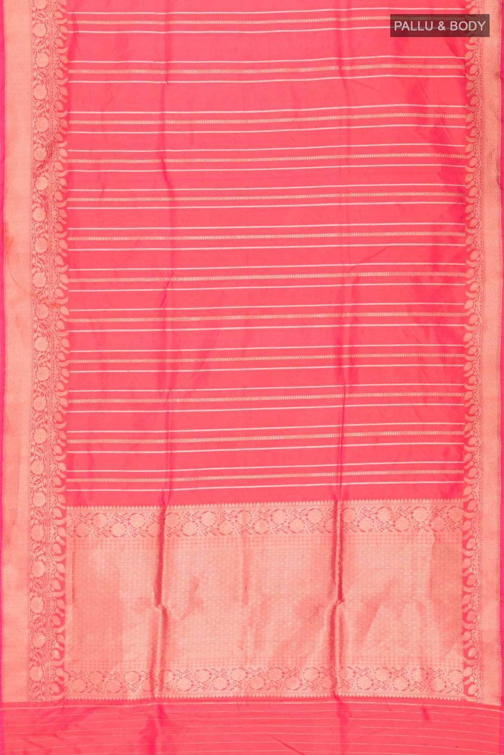 Orange with Pink Dual Tone Banarasi Katan Silk Saree