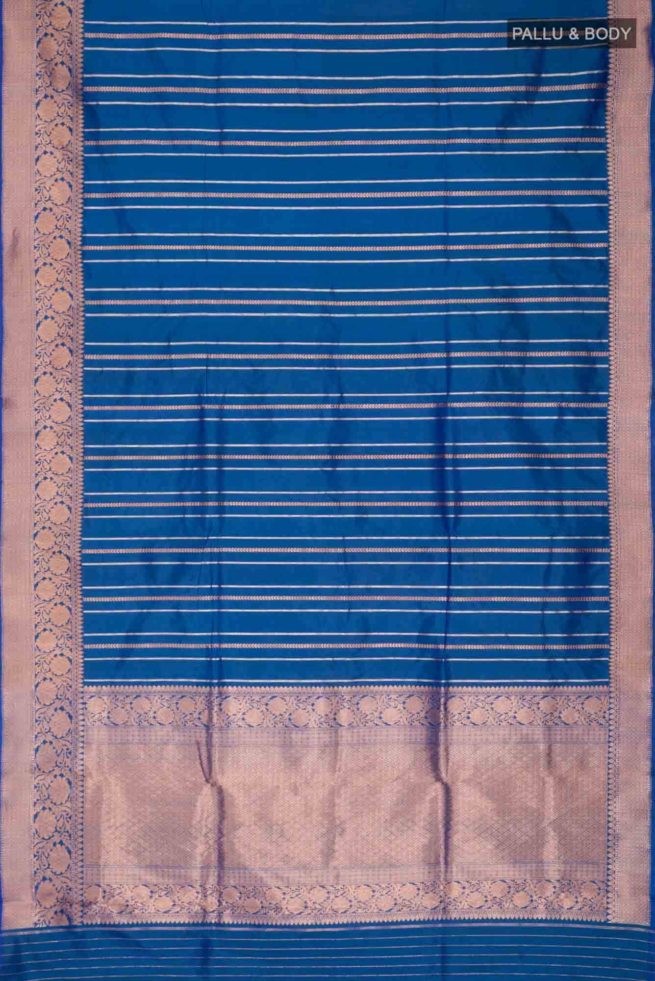 Blue Banarasi Katan Silk Saree