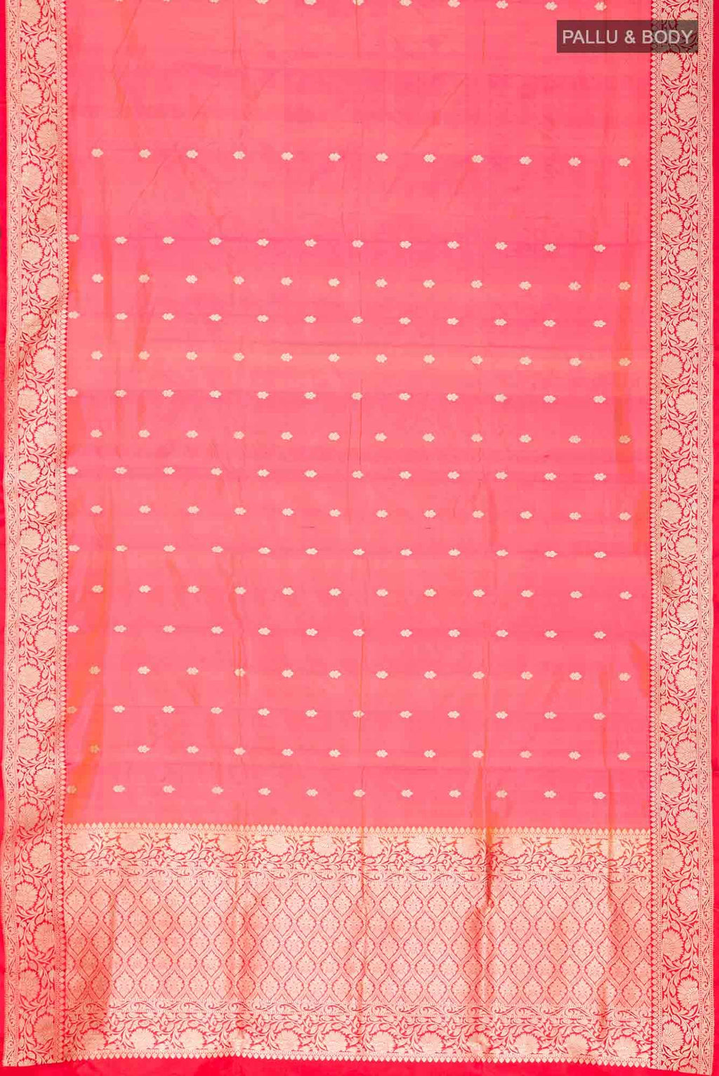 Pink with Yellow Dual Tone Banarasi Katan Silk Saree