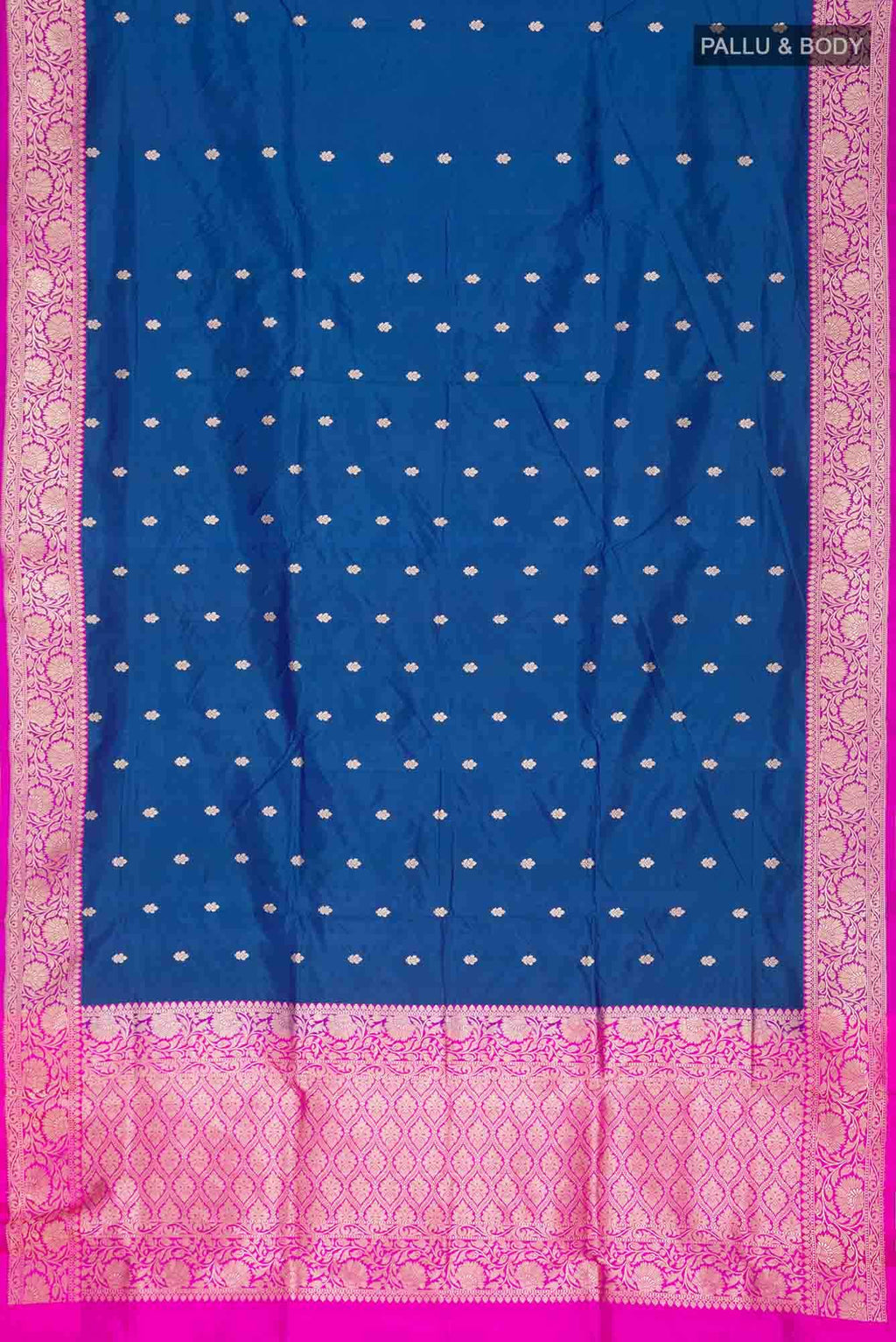 Blue Banarasi Katan Silk Saree