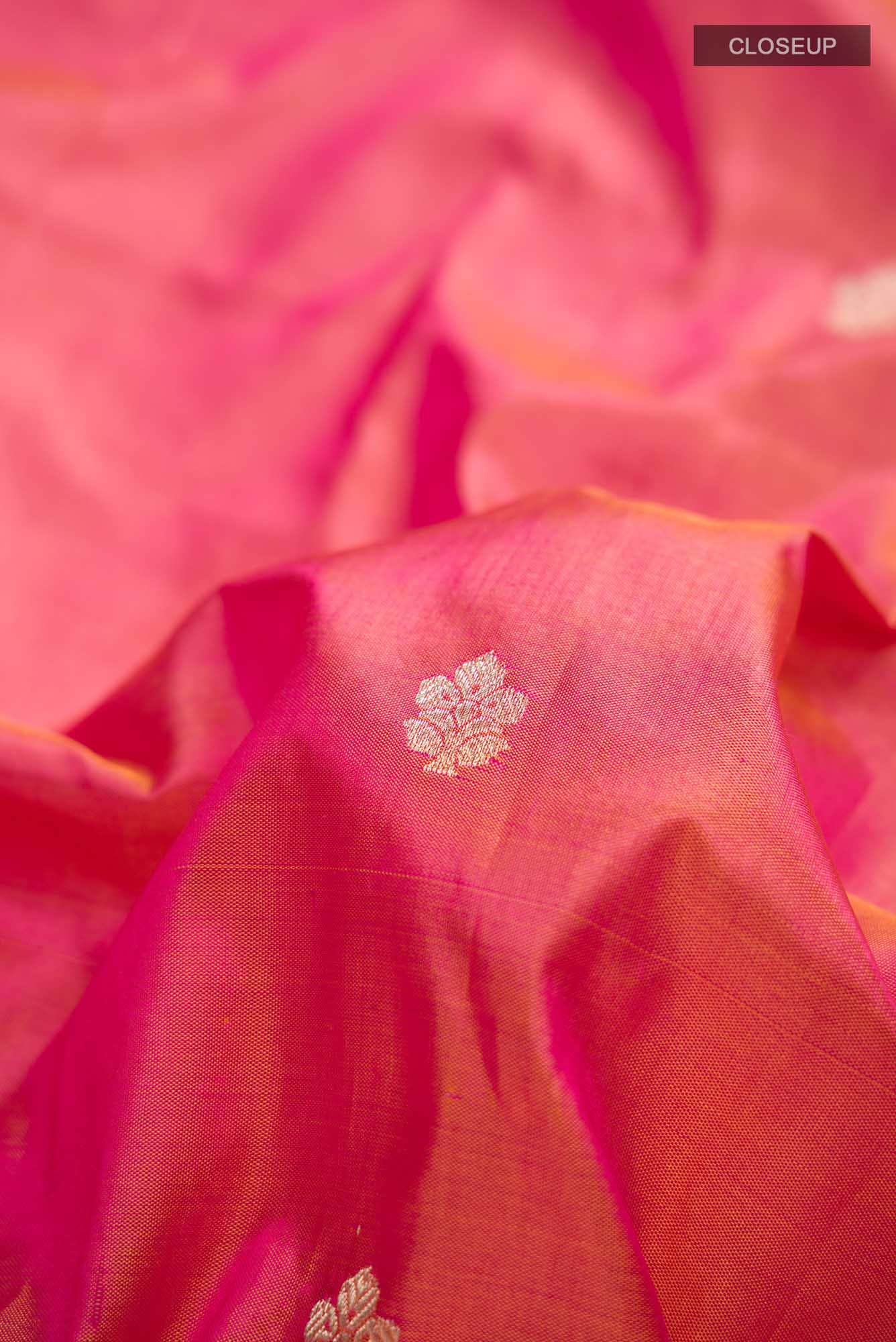 Pink Banarasi Katan Silk Saree