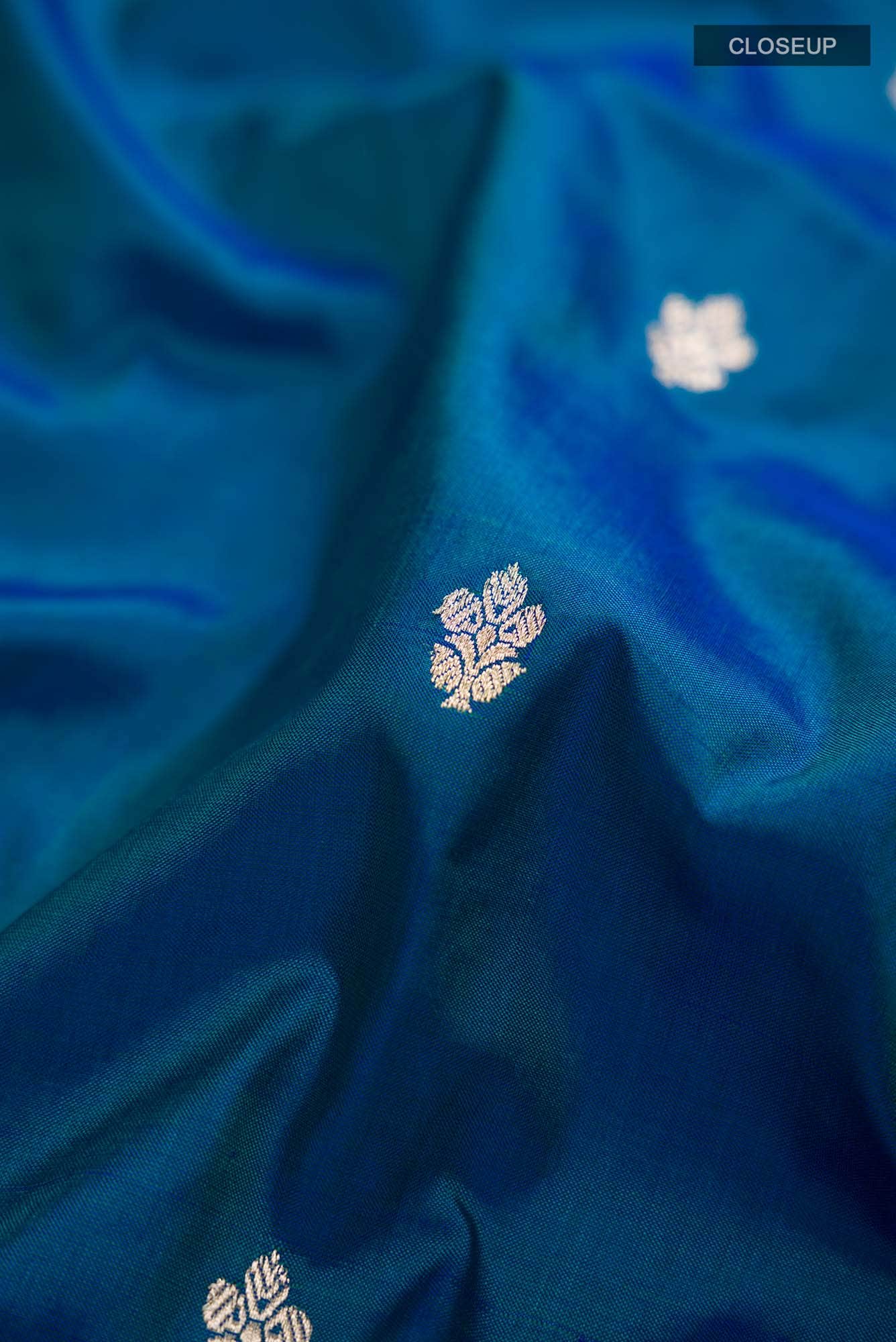 Blue Banarasi Katan Silk Saree