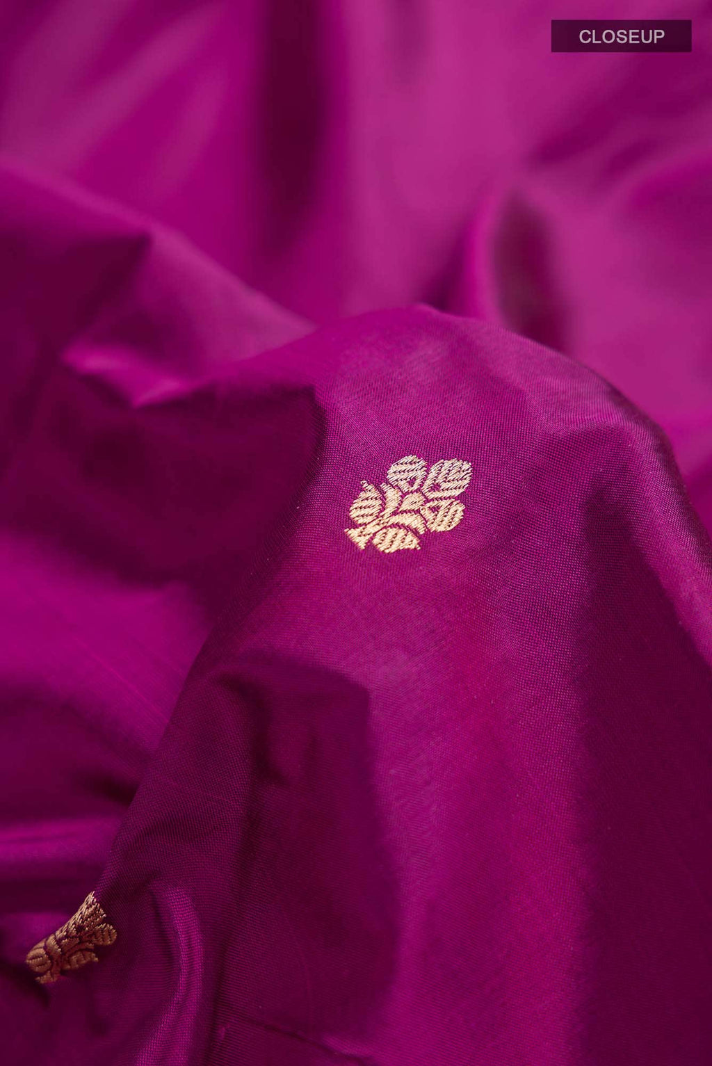 Magenta Banarasi Katan Silk Saree