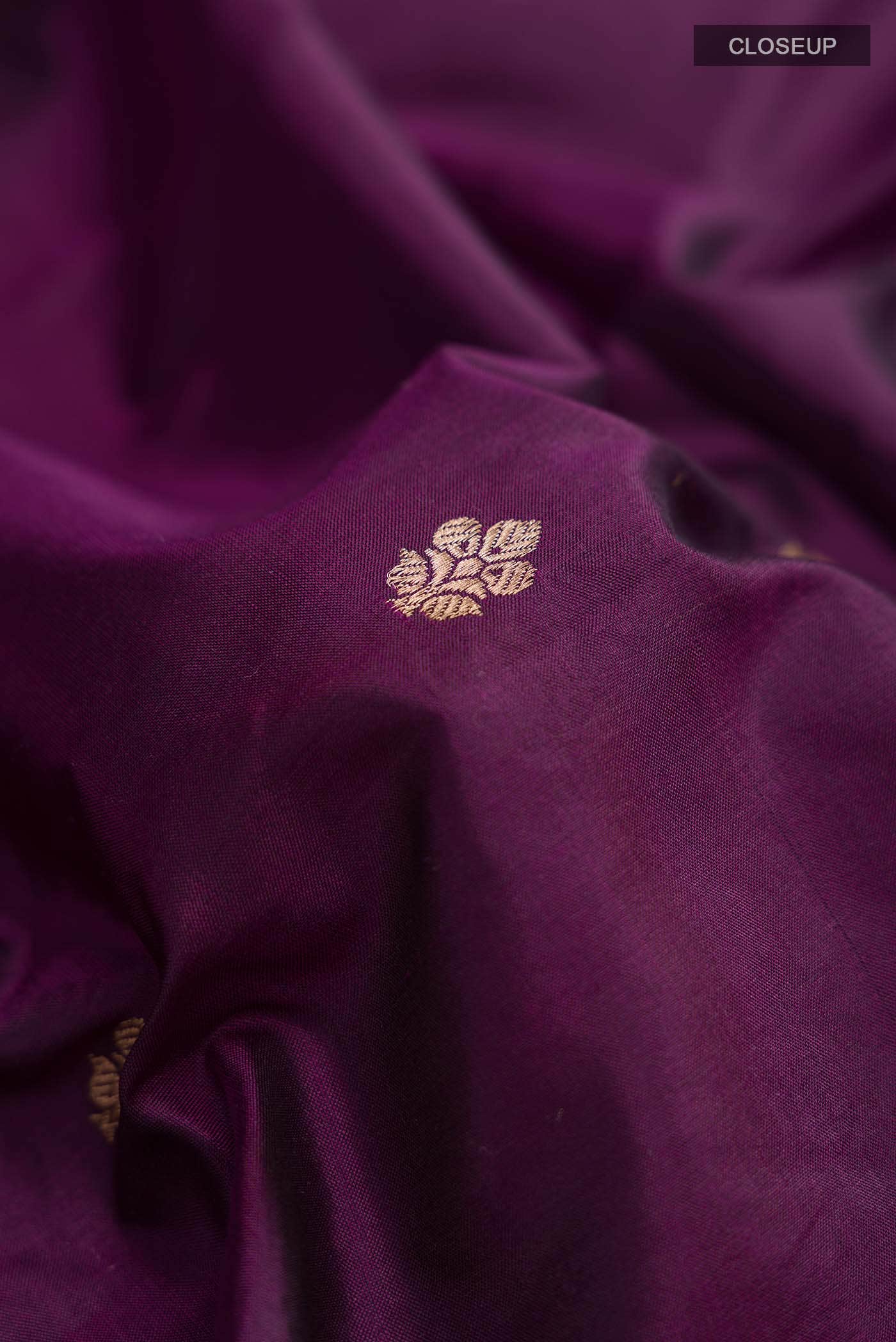 Purple Banarasi Katan Silk Saree