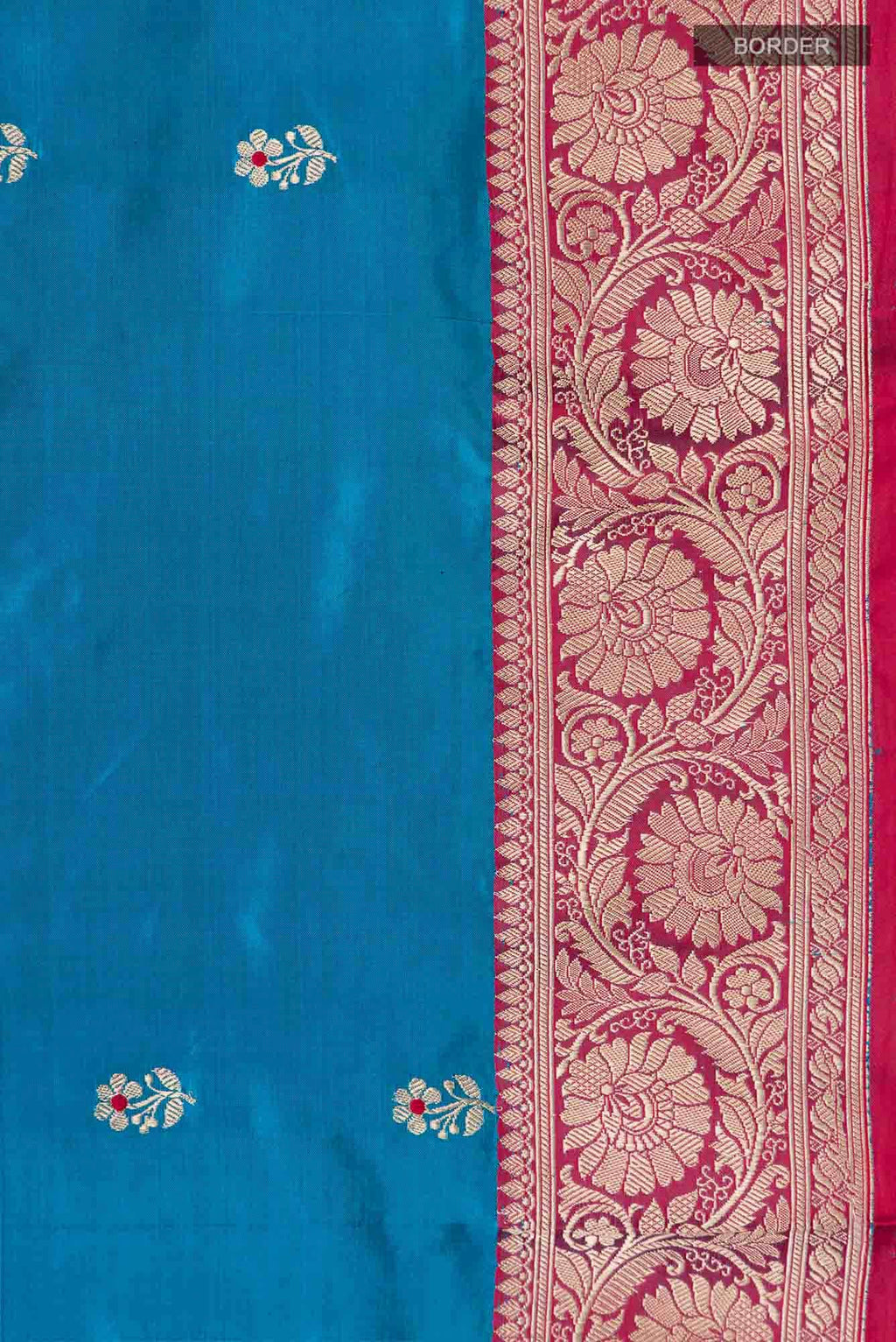 Blue Banarasi Katan Silk Saree