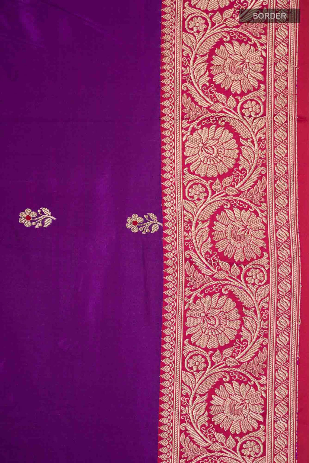 Purple Banarasi Katan Silk Saree