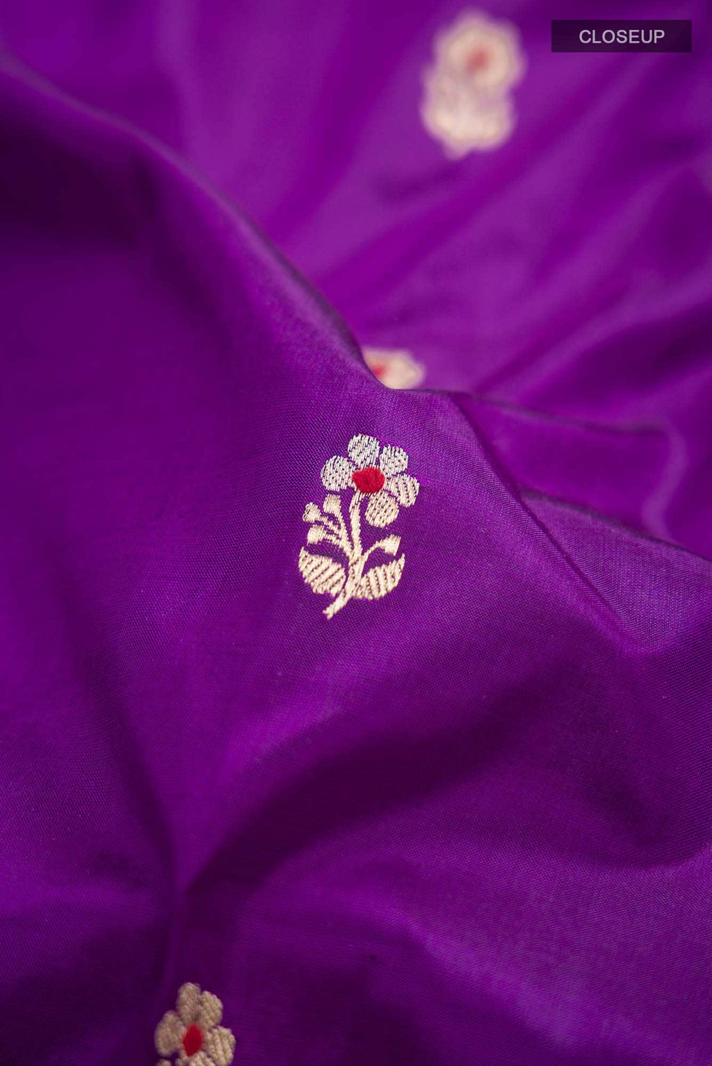 Purple Banarasi Katan Silk Saree