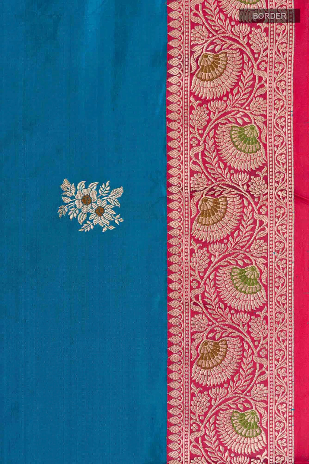 Blue Banarasi Katan Silk Saree