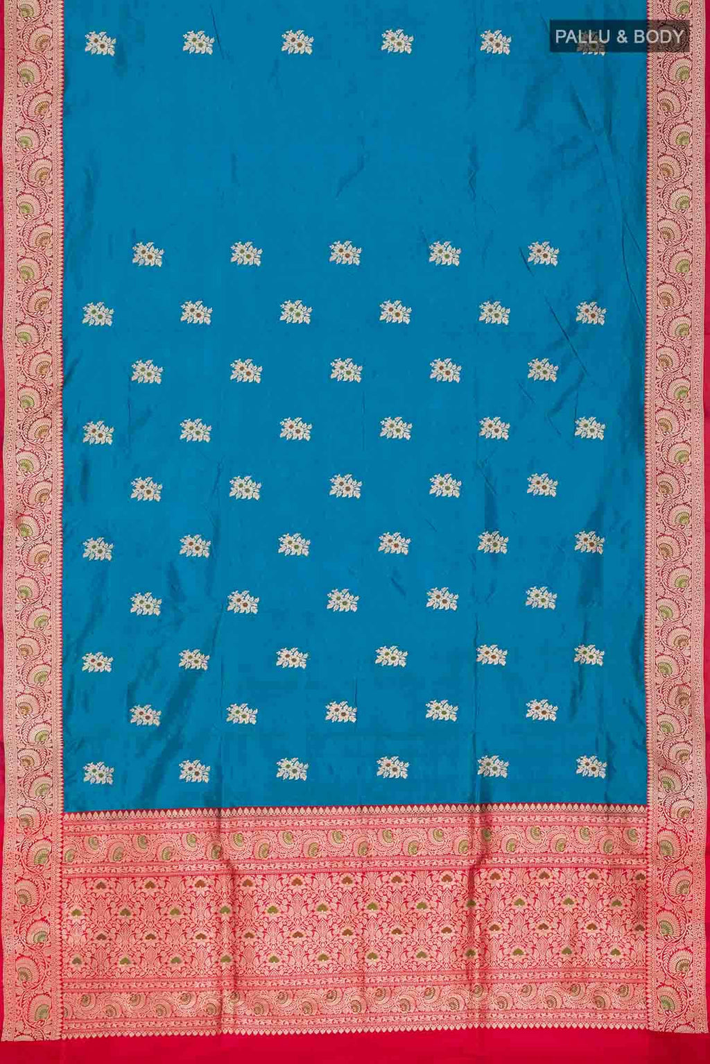 Blue Banarasi Katan Silk Saree