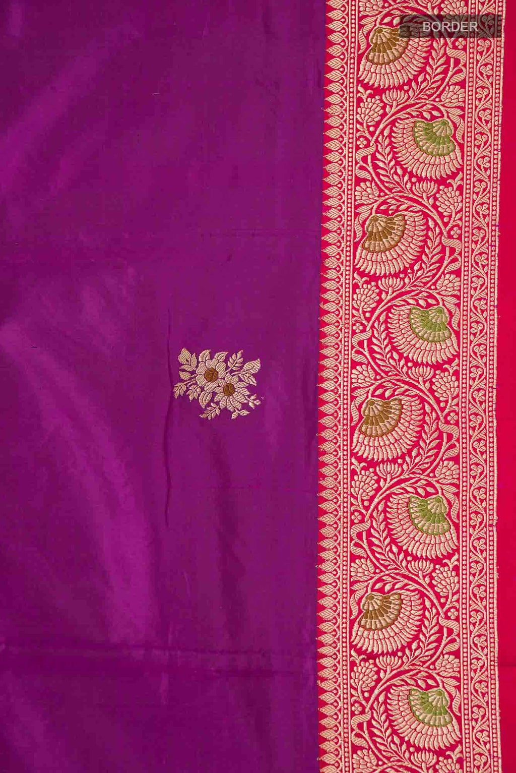 Magenta Banarasi Katan Silk Saree