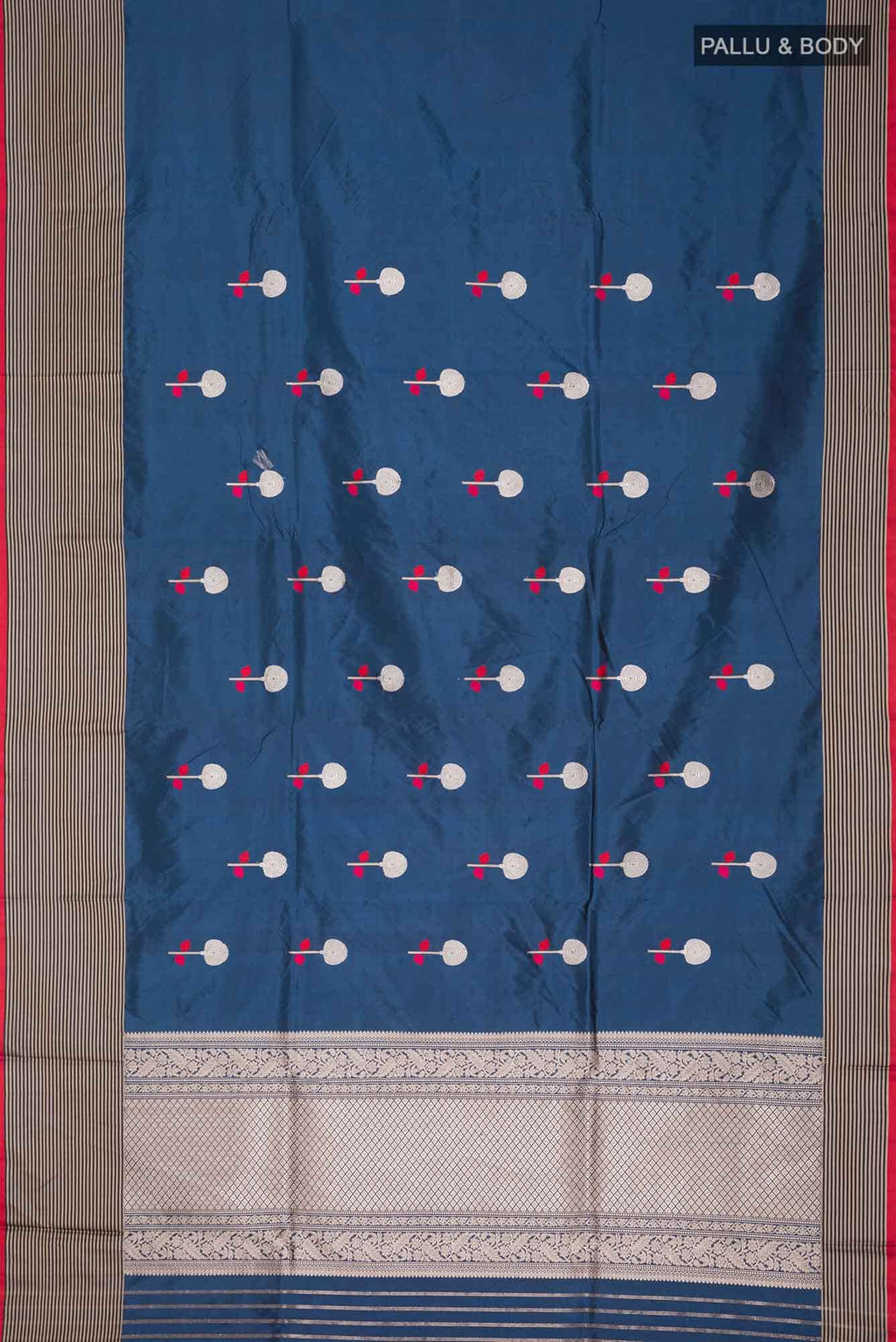 Blue Banarasi Katan Silk Saree