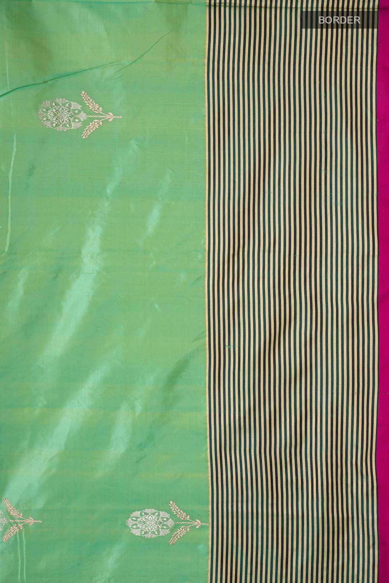 Green Banarasi Katan Silk Saree