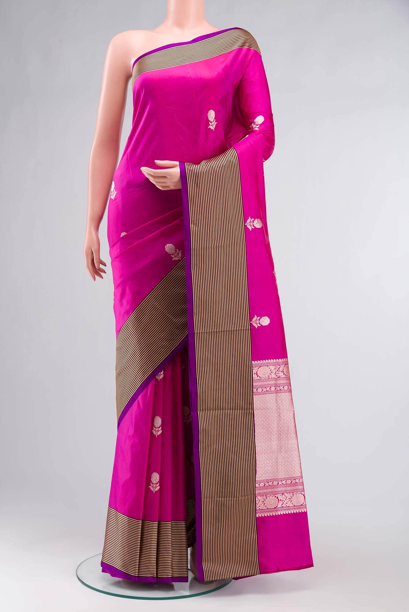 Pink Banarasi Katan Silk Saree