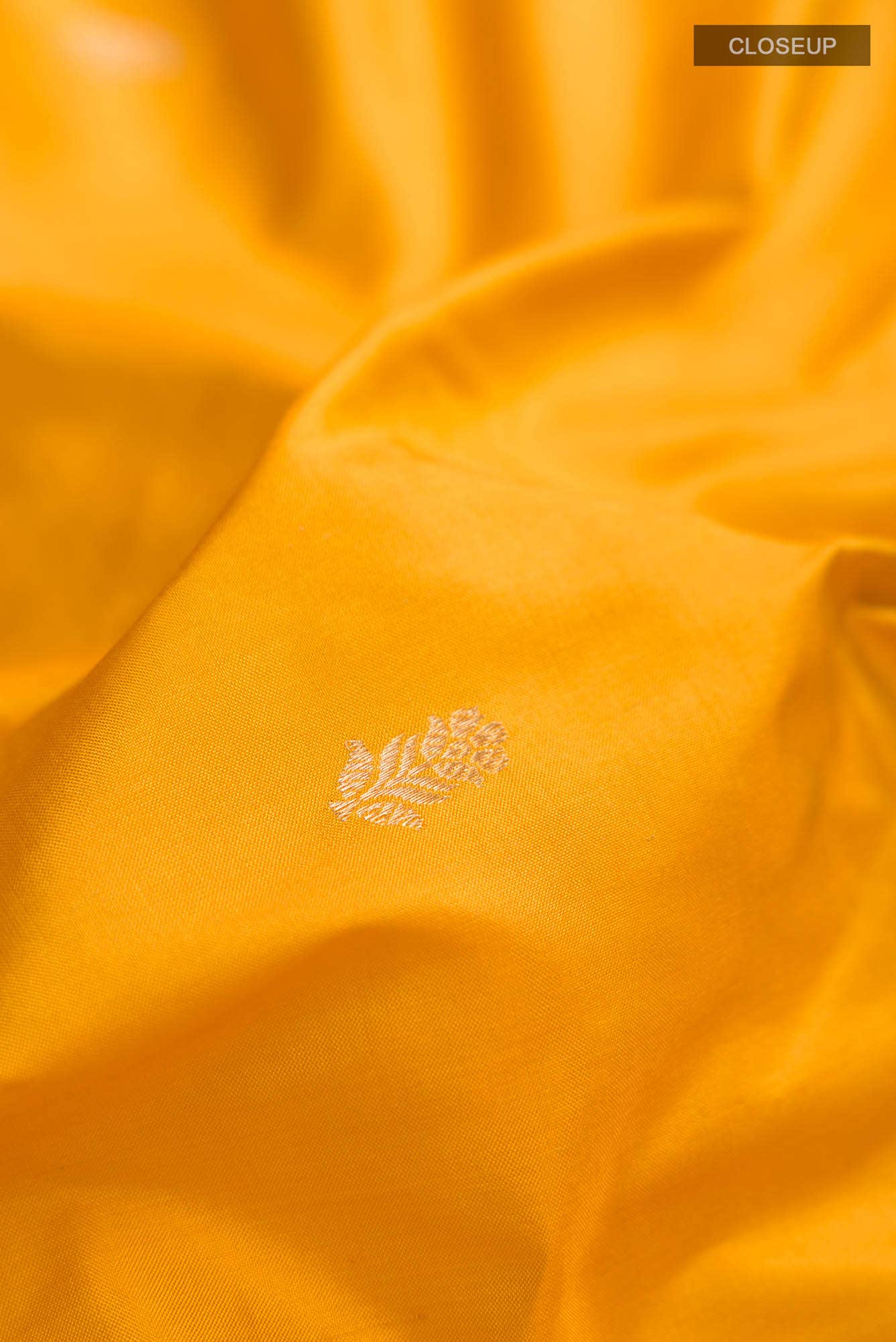 Yellow Banarasi Katan Silk Saree