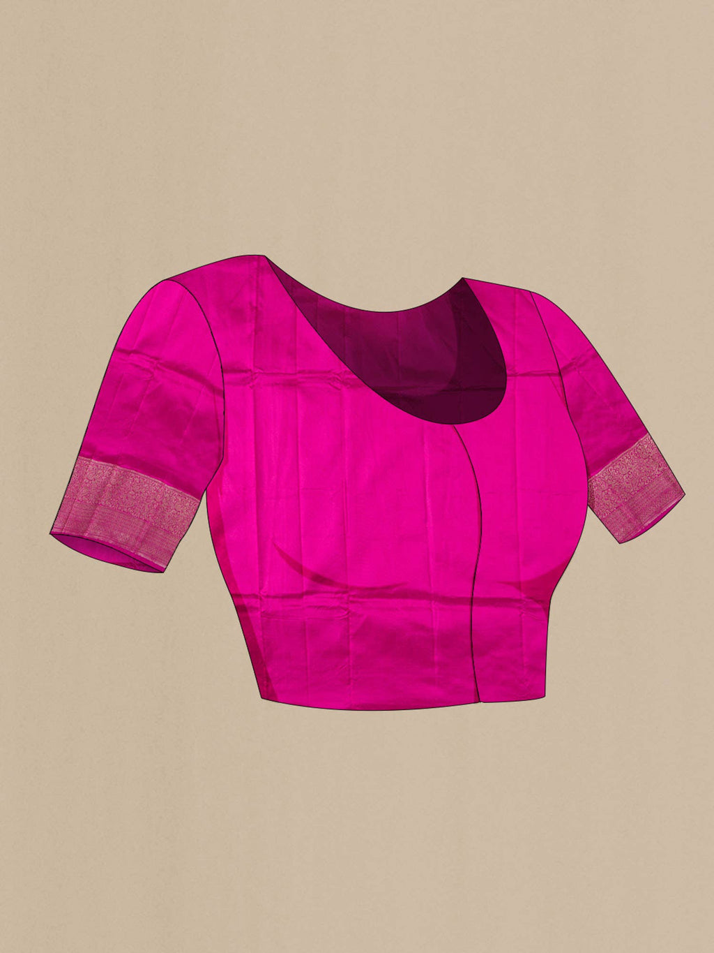 Magenta Banarasi Katan Silk Saree