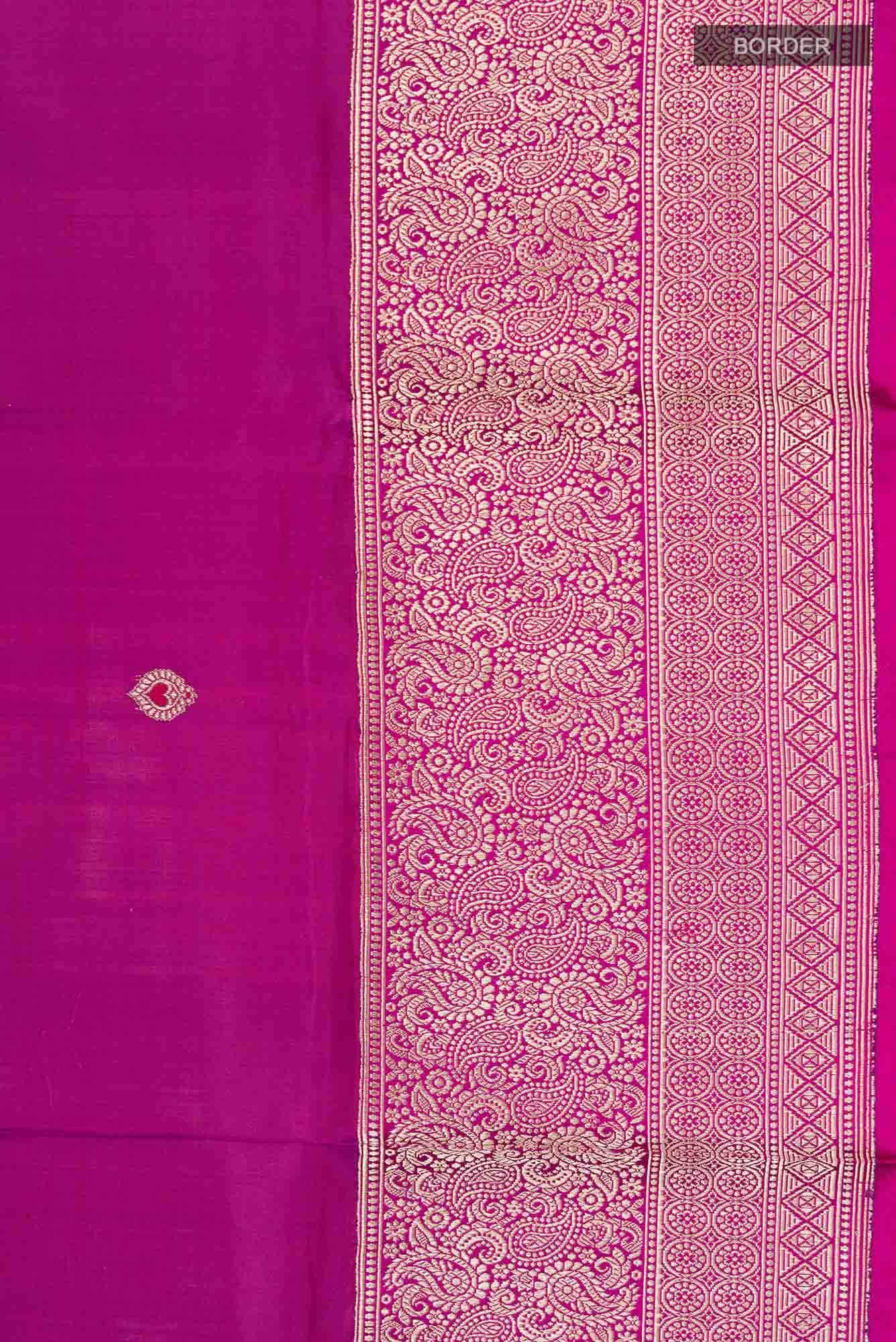 Magenta Banarasi Katan Silk Saree