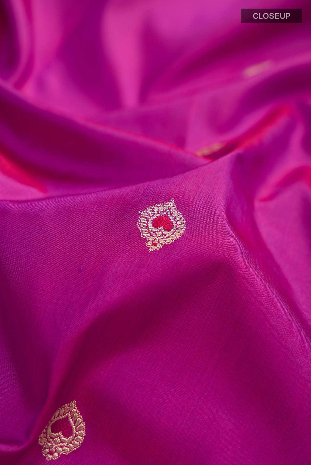 Magenta Banarasi Katan Silk Saree